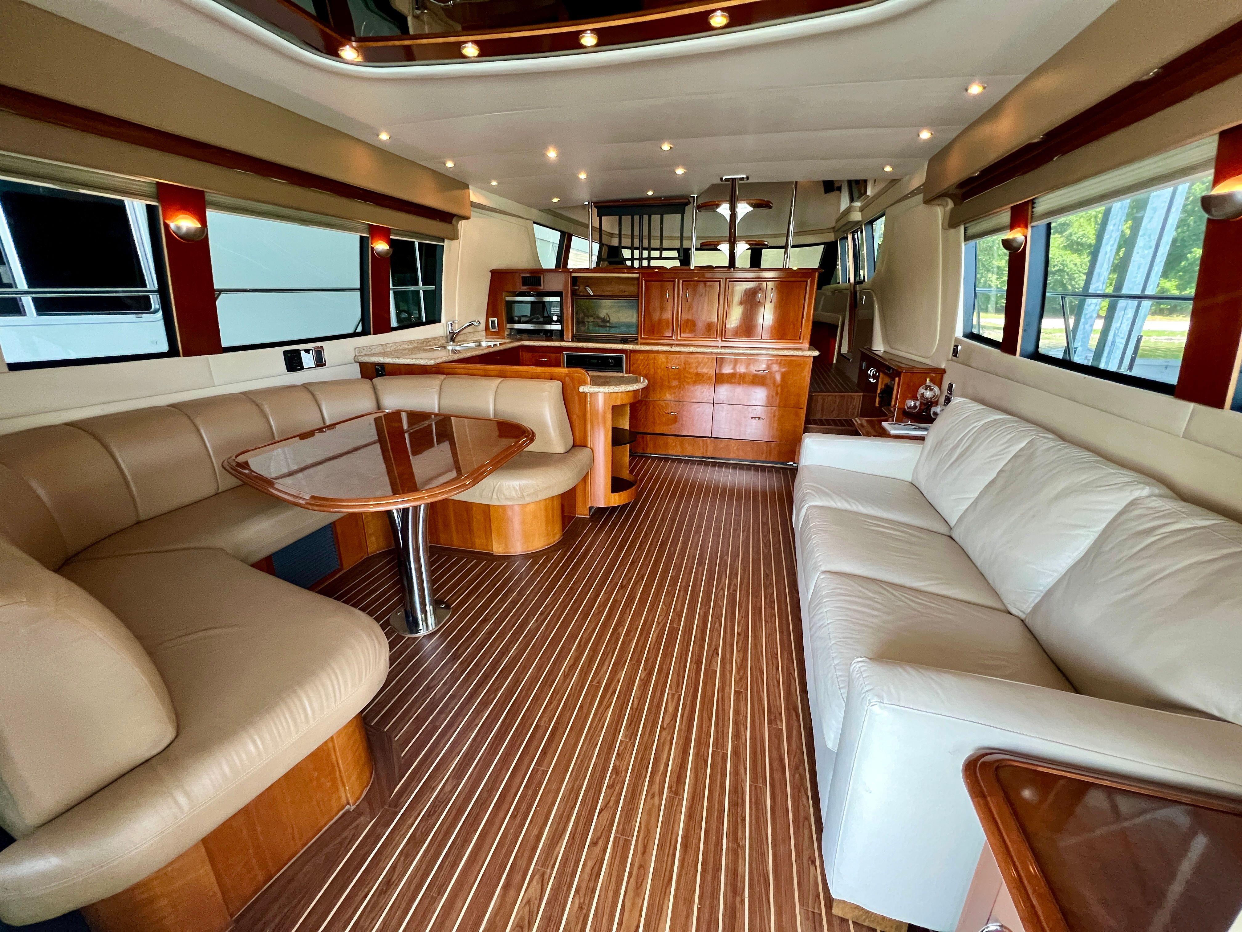 Interior of 2005 Carver 560 Voyager Sky yacht.
