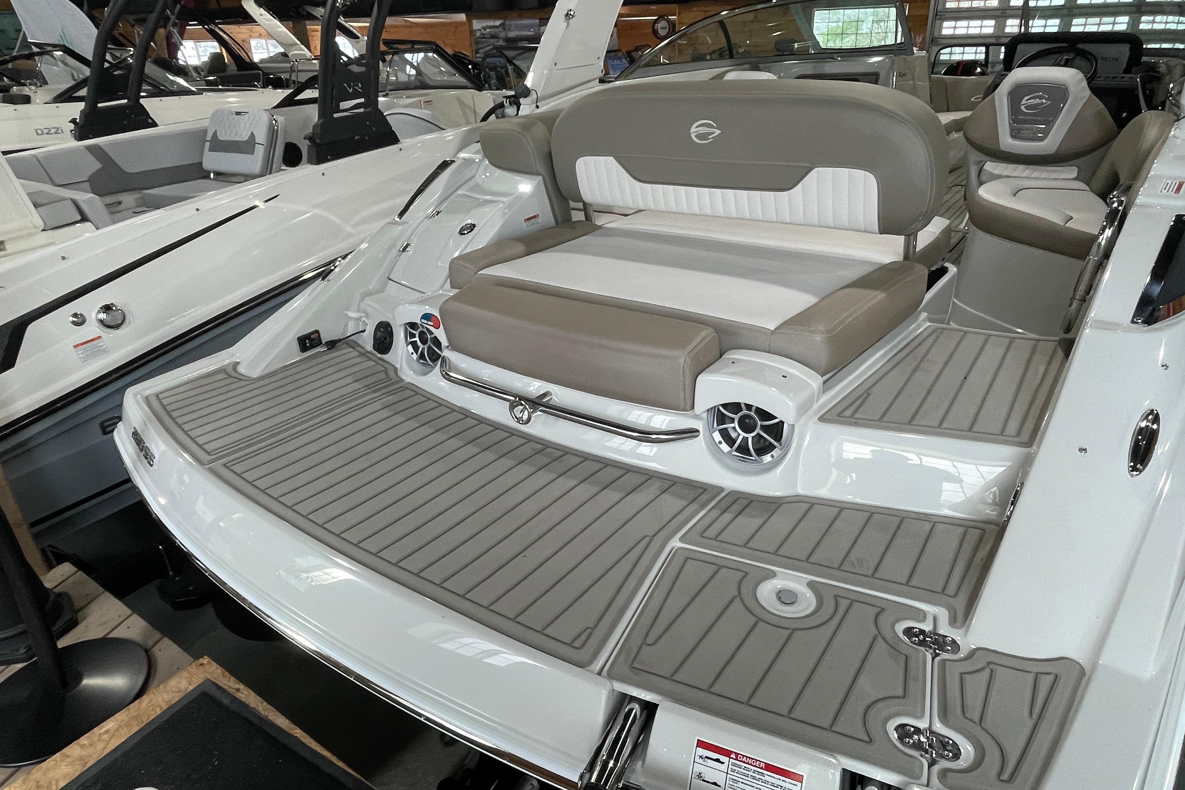 2026 Crownline 260 SS boat interior with spacious seating and modern design.