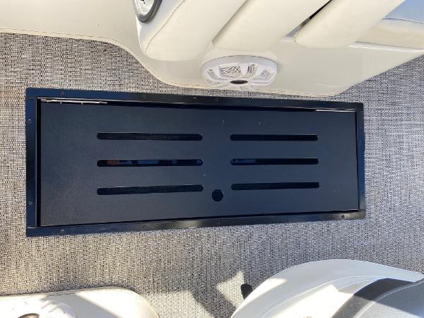 2019 Caravelle 19 EBo Bowrider boat interior with storage compartment.