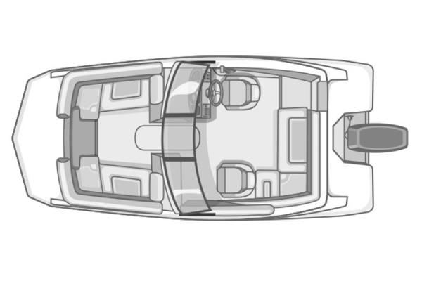 Manufacturer Provided Image: Top view diagram of 2025 Starcraft SVX 190 OB boat layout.