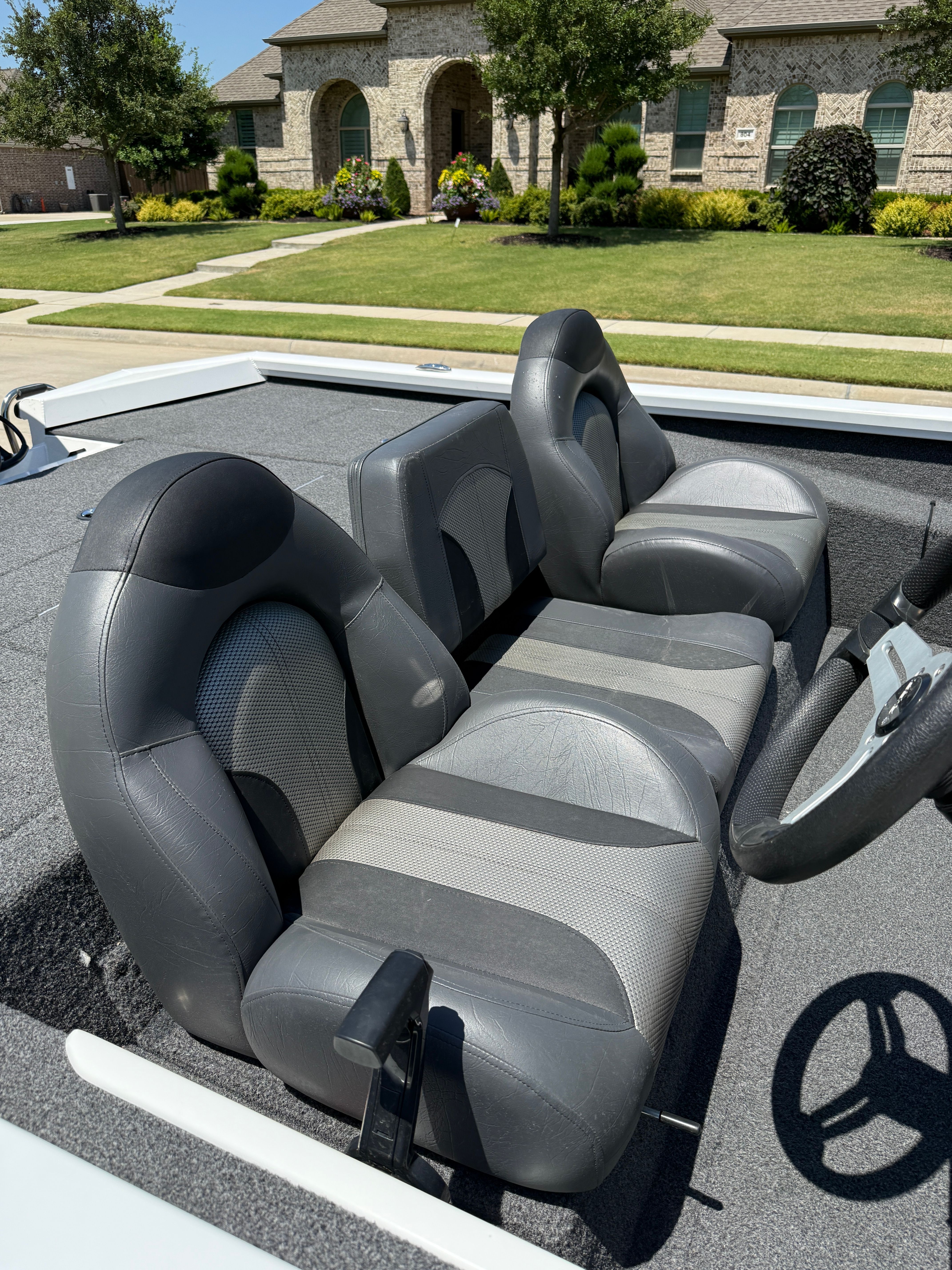 The 2019 Vexus AVX1980 features gray padded seats and a steering wheel, ideal for comfortable driving.