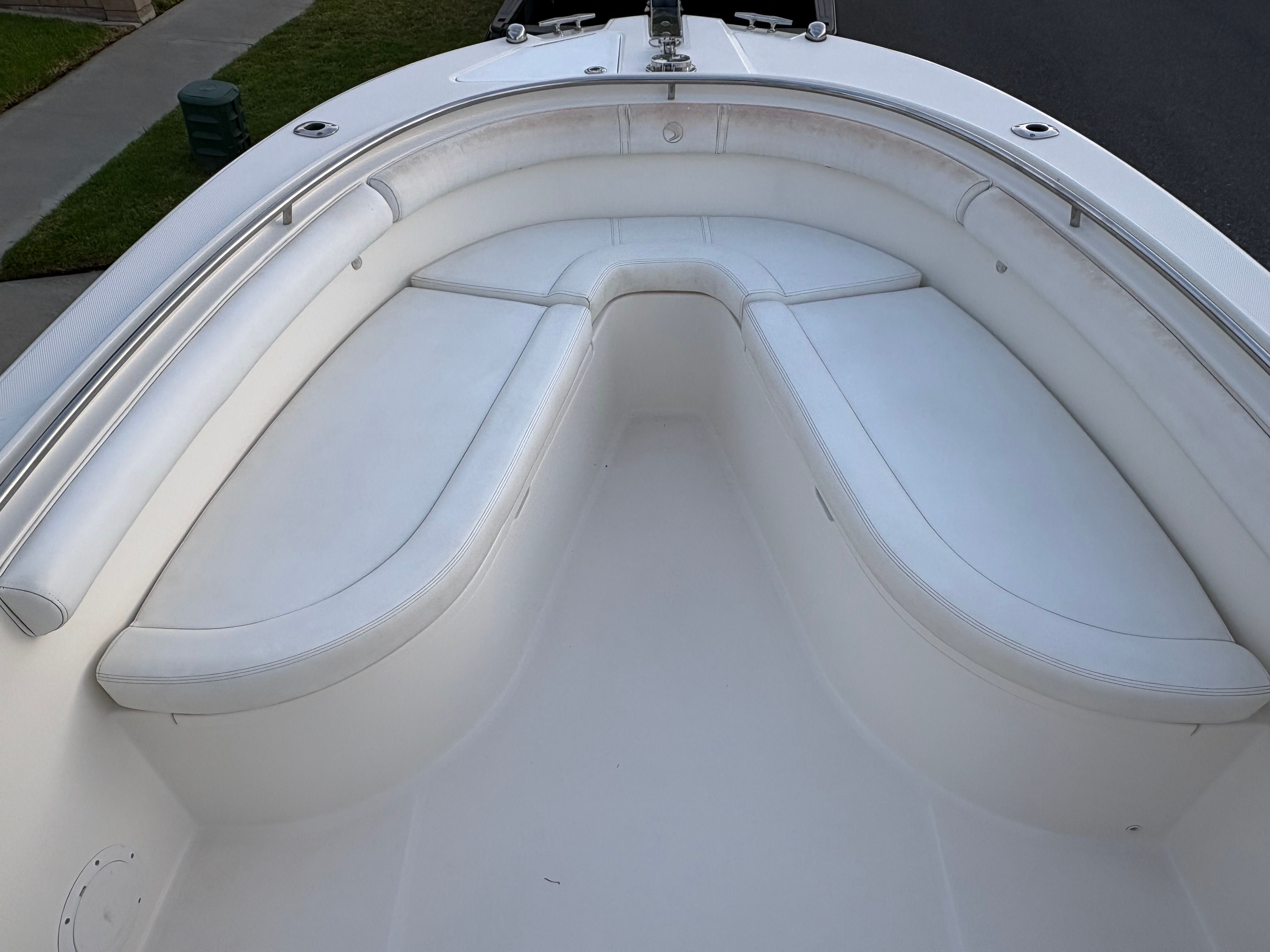 Interior view of a 2008 Edgewater 228CC boat.