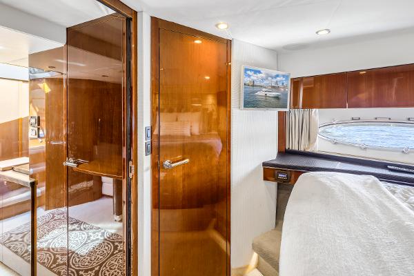 Luxurious interior of the 2013 Princess V57 yacht.