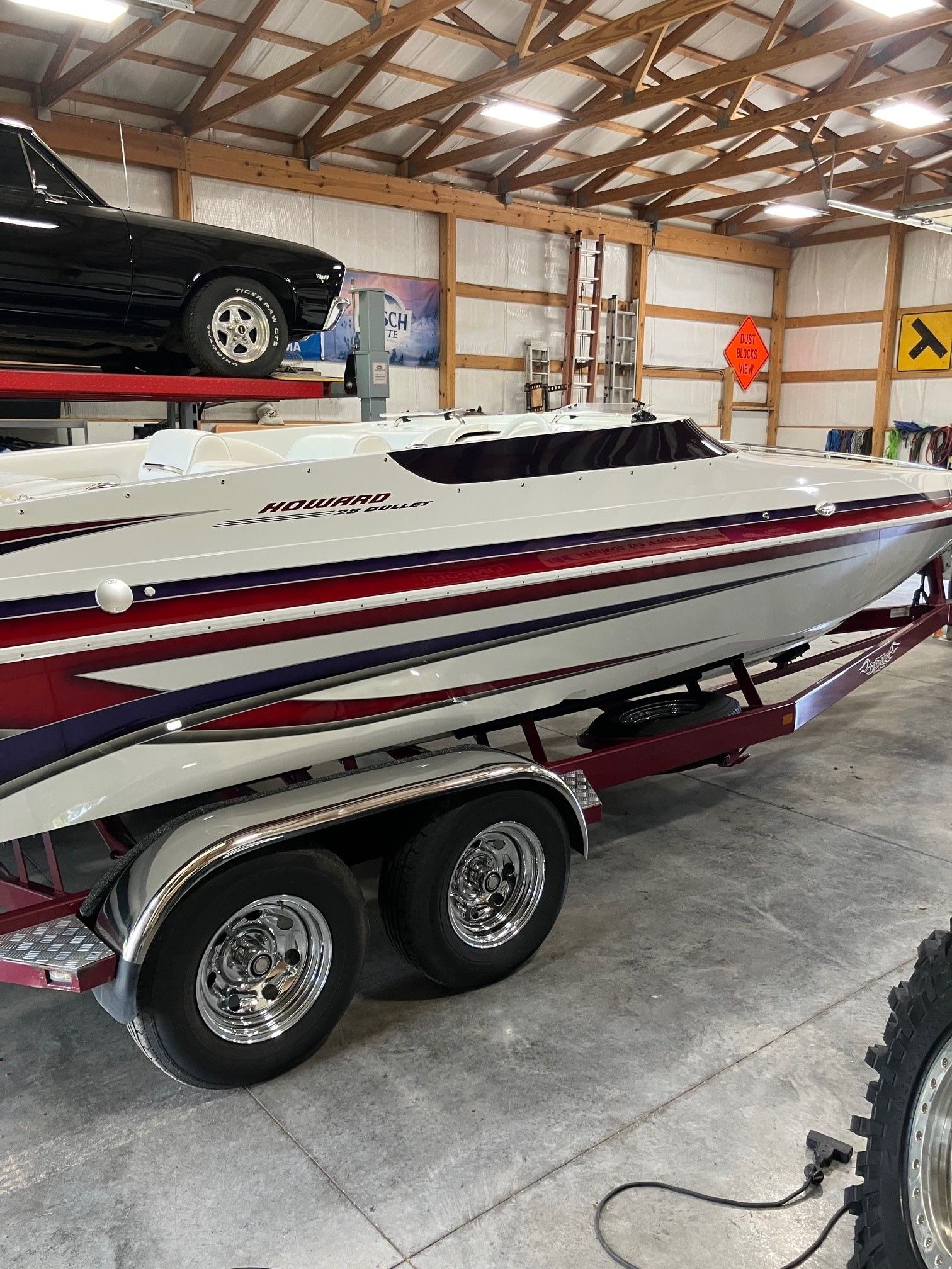2003 Howard Bullet on a trailer in a storage facility.