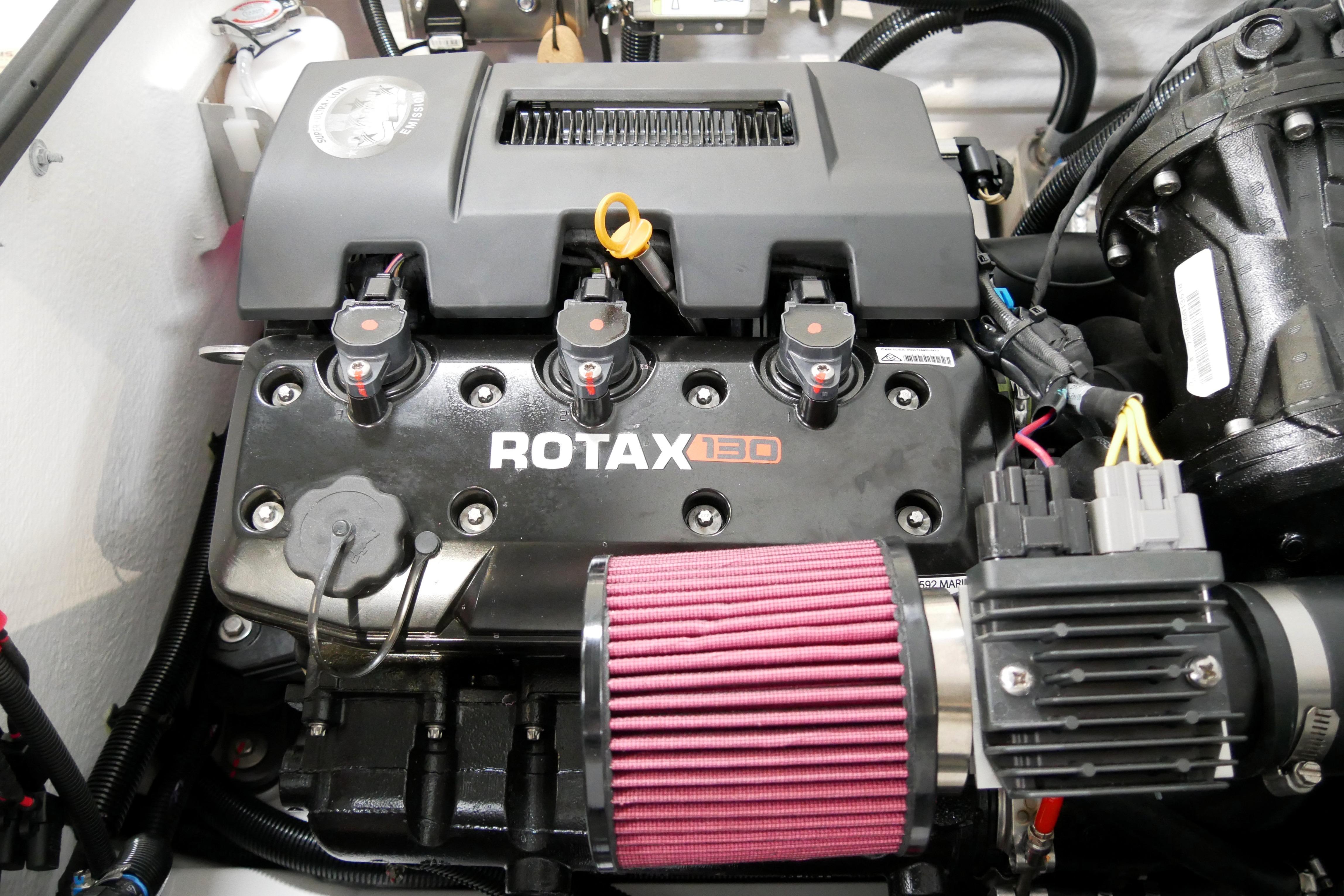Engine of 2026 Williams Jet Tenders Sportjet 435 with Rotax 130 branding.