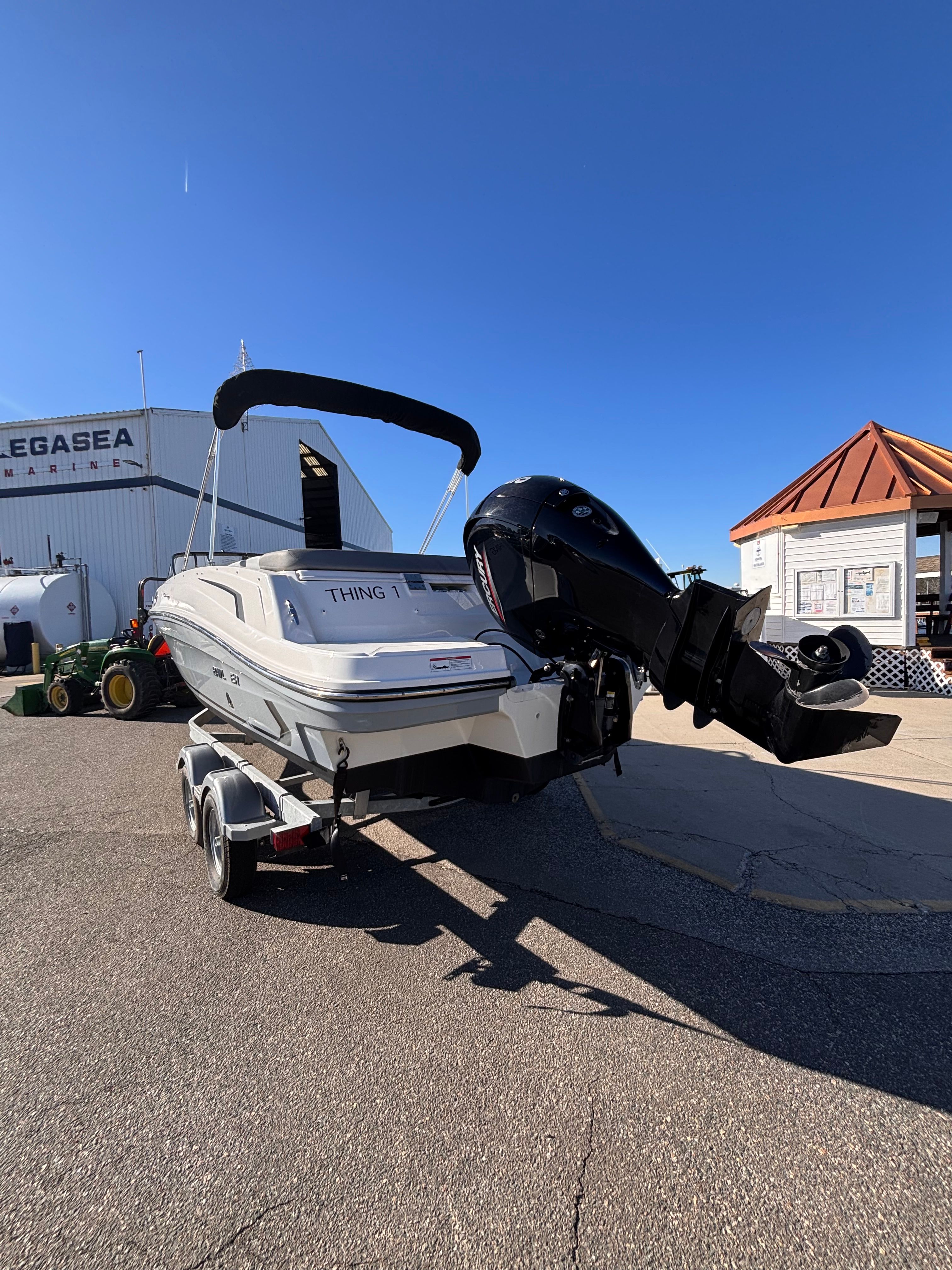 2024 Bayliner VR6 Bowrider OB on trailer, exterior view.