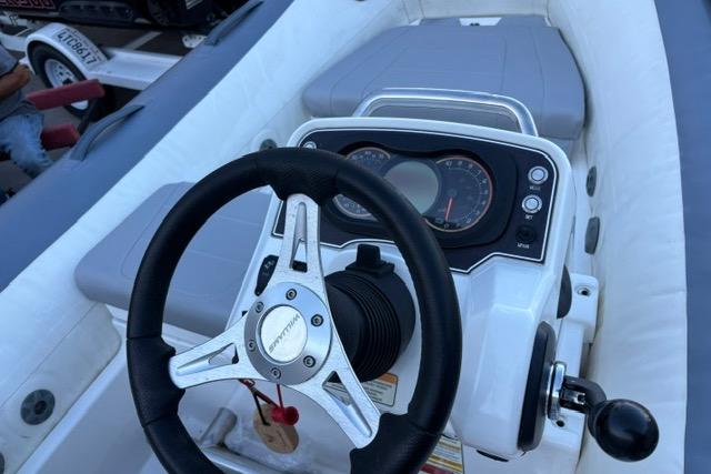 2018 Williams 345 Sports Jet dashboard with steering wheel and control panel.
