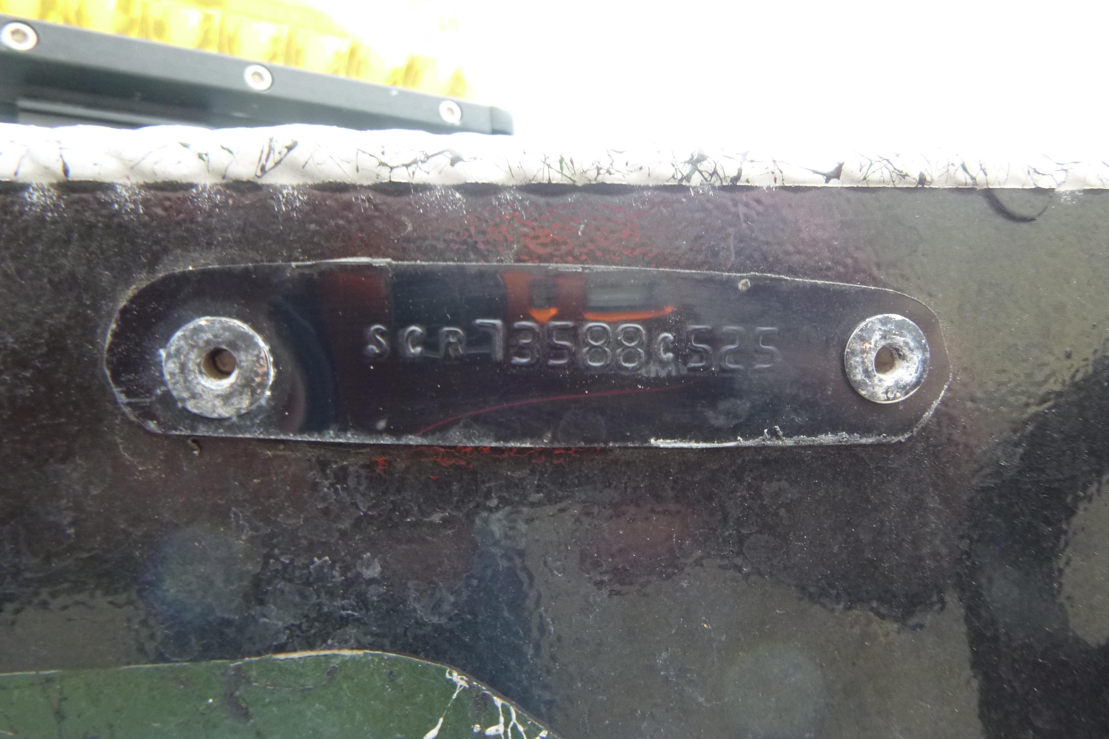 Metal identification plate on 2025 StealthCraft 16 StealthWeld boat.