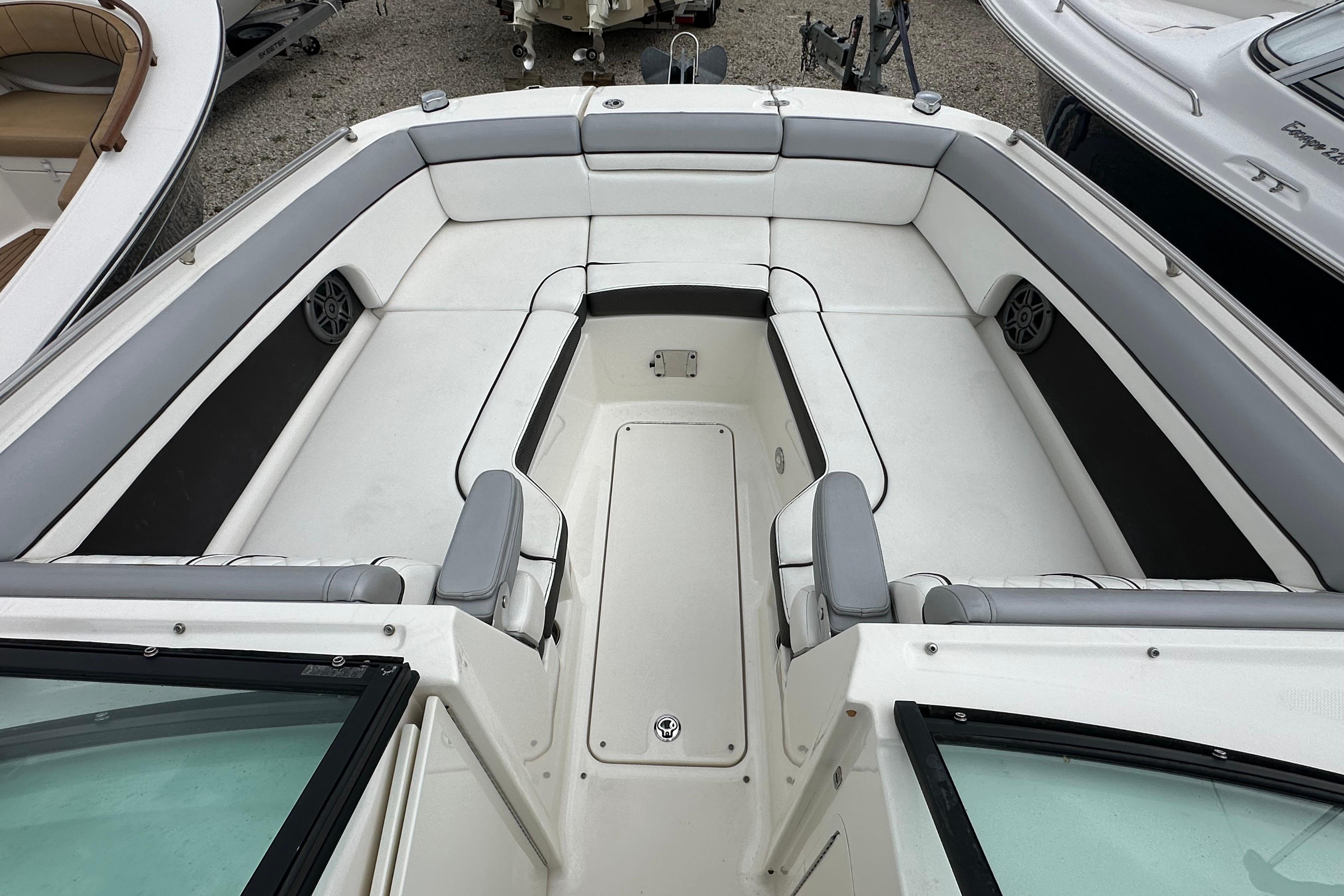 2016 Sea Ray 270 Sundeck boat interior with spacious seating and modern design.