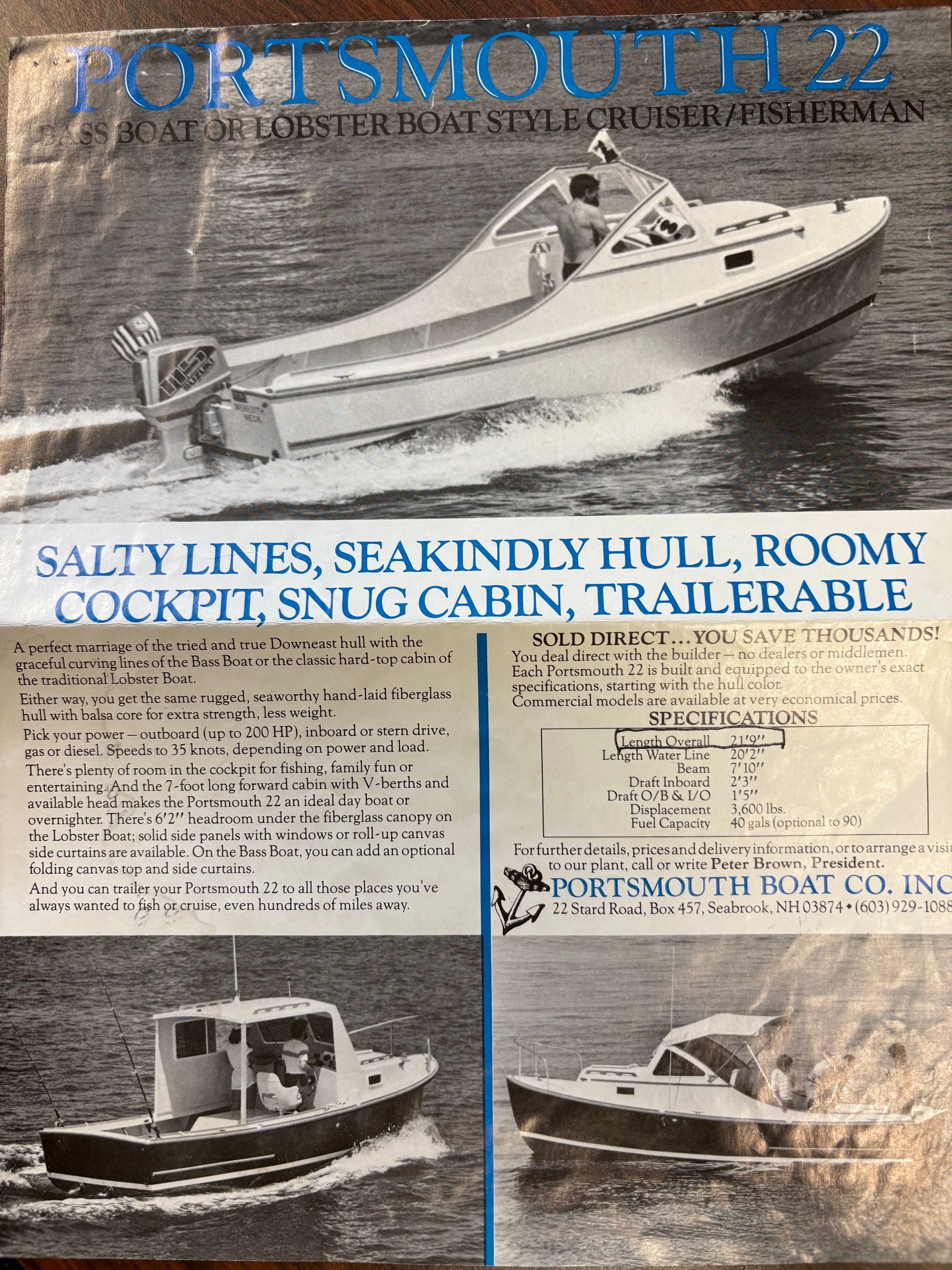 Portsmouth 22: A 1990 cruiser/fisherman boat with a seaworthy hull and roomy cockpit.