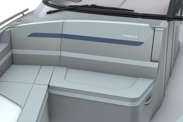 Manufacturer Provided Image: 2026 Formula 360 Crossover Bowrider I/O interior seating, featuring sleek design and modern upholstery.