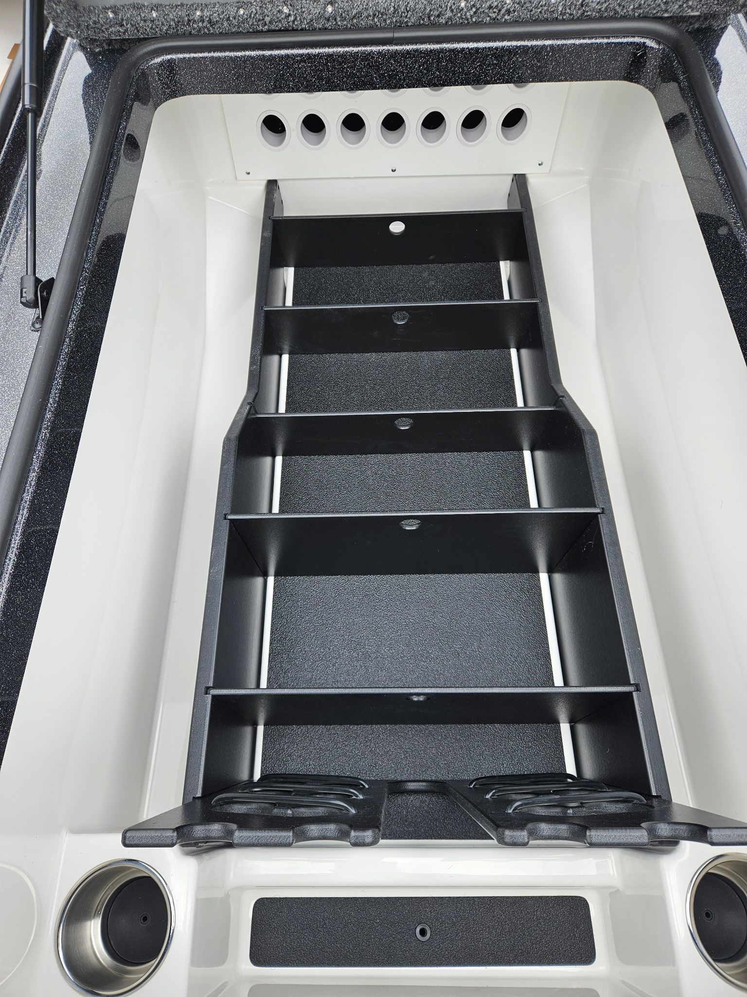 Interior view of Caymas CX 21 PRO 2027 boat storage.