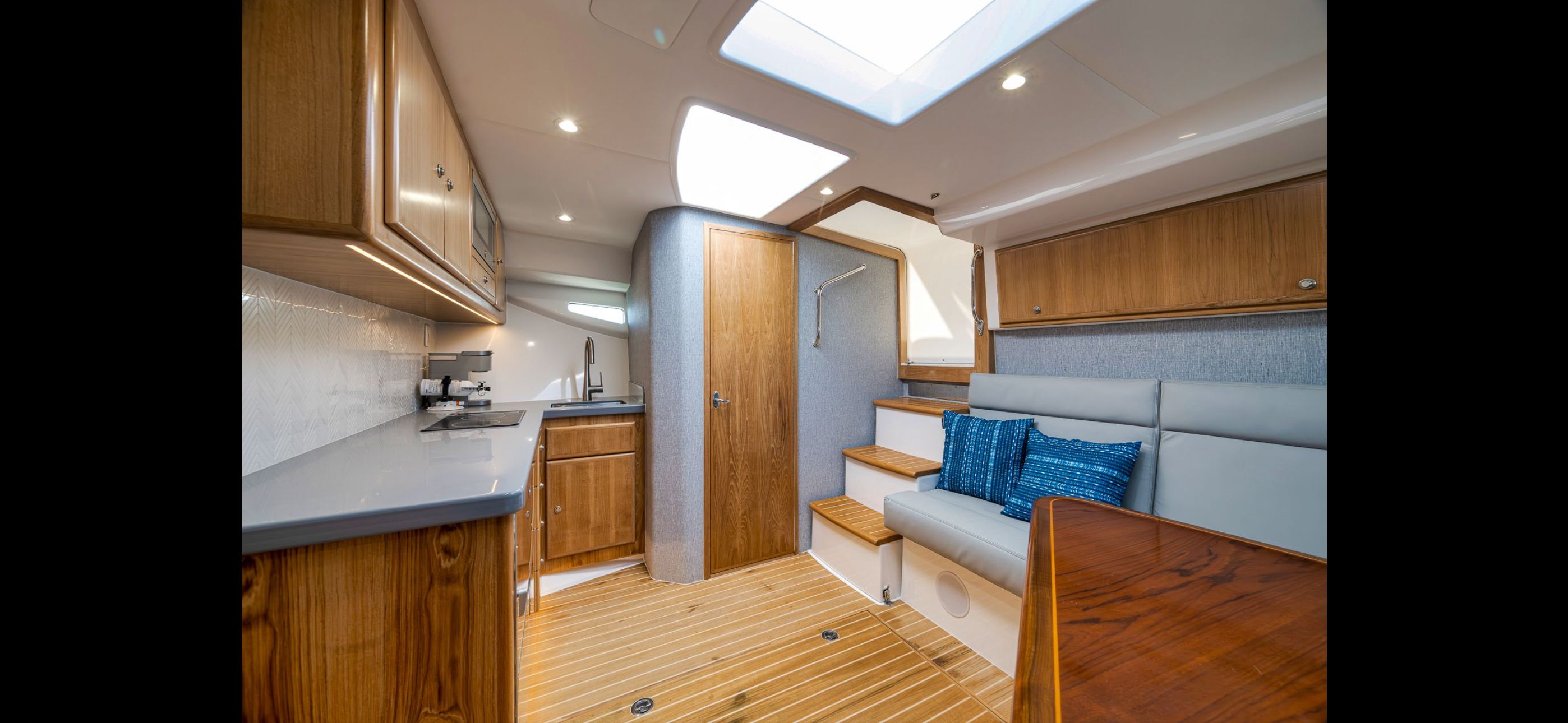 Interior of 2022 Mag Bay 42 Express yacht.