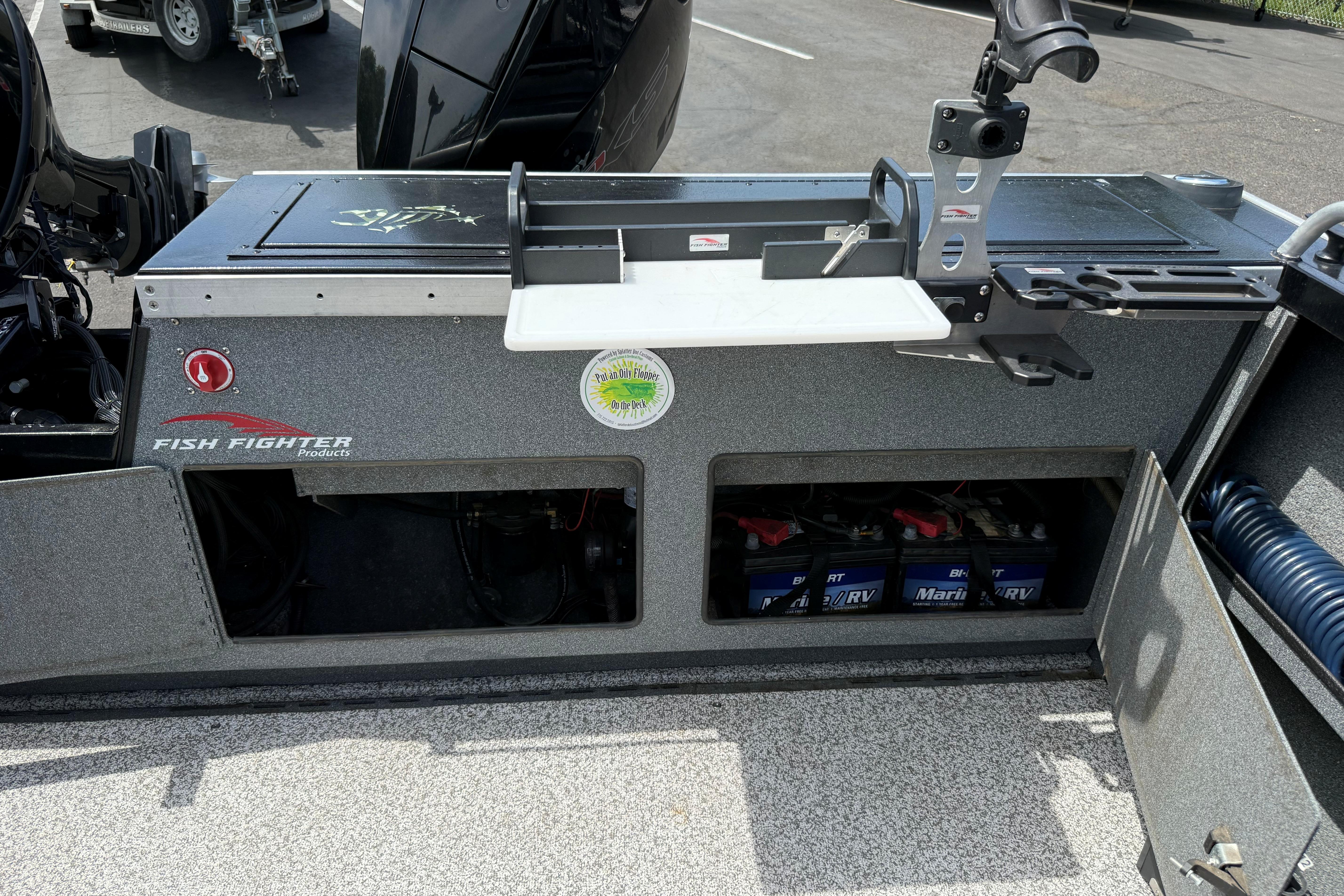 2019 Alumaweld Intruder Hard Top 22' fishing boat with Fish Fighter Products setup.