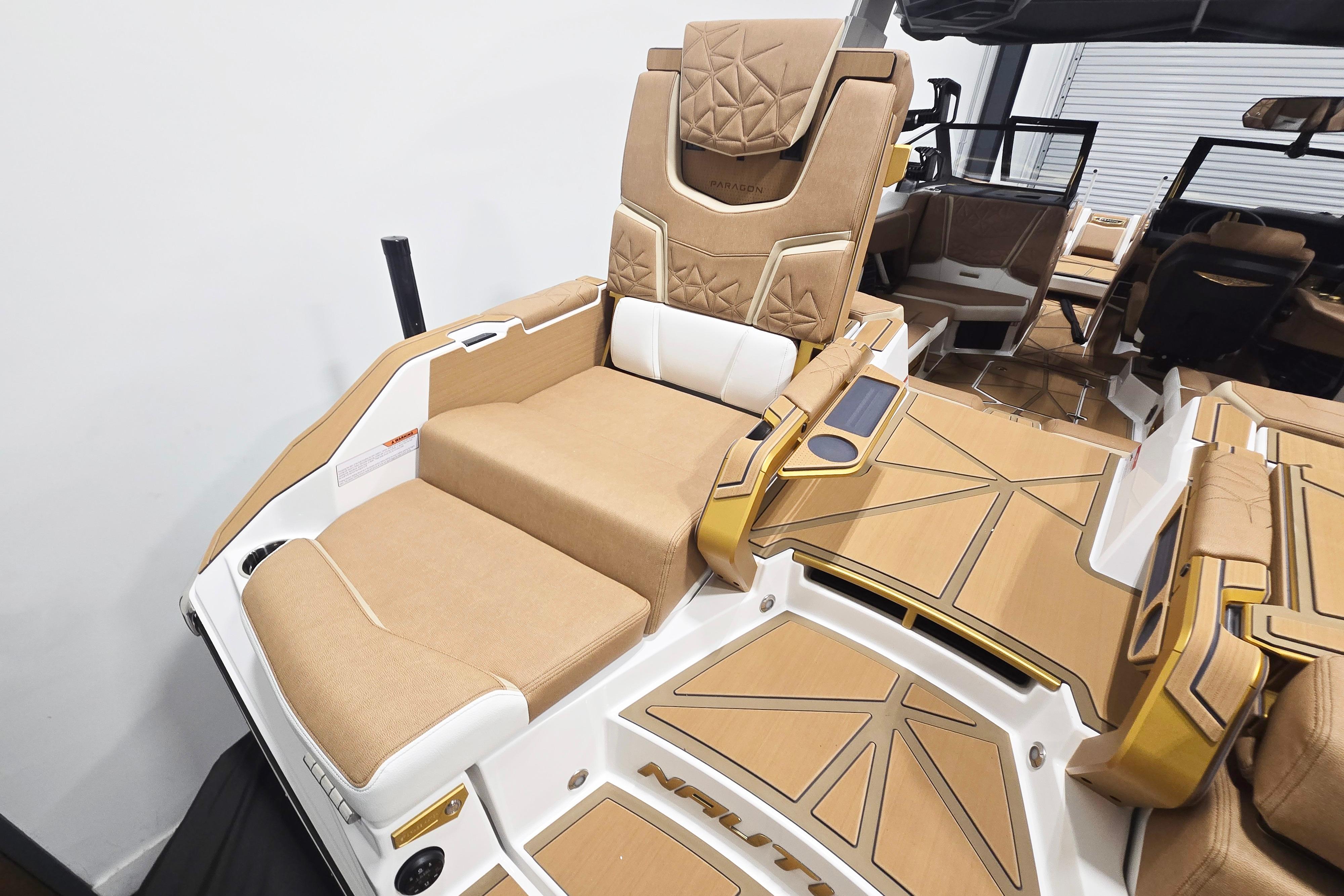 Luxurious interior of 2026 Nautique Super Air Nautique G23 Paragon boat.