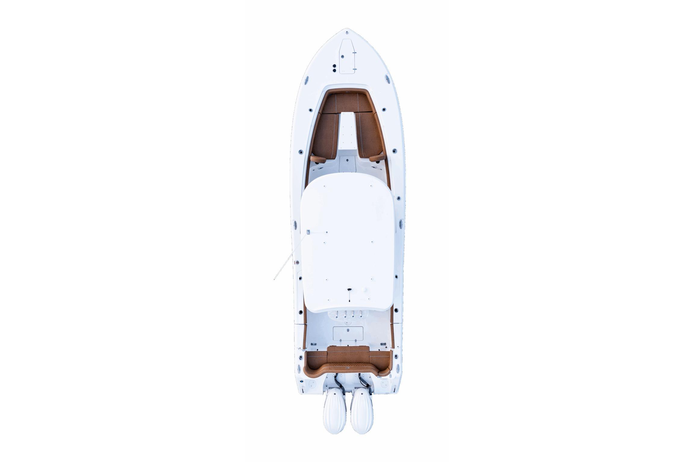 Top view of 2026 Sea Hunt Ultra 285 SE boat with sleek design.