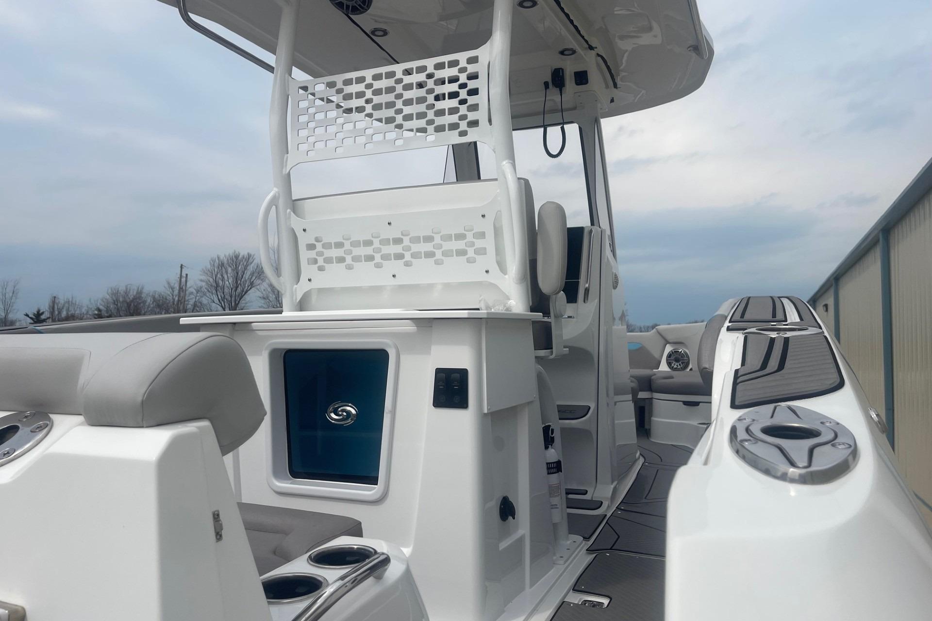 2025 Hurricane Center Console 24 OB boat interior with sleek design and modern features.