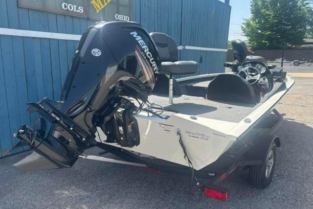 2021 Tracker Pro Team 175 TXW Tournament Edition boat with Mercury engine, parked outdoors.