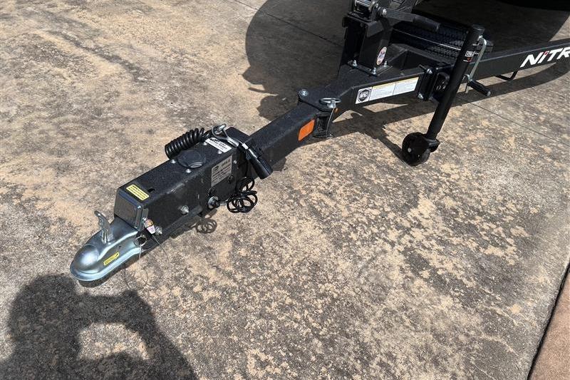 Trailer hitch of a 2026 Nitro Z17 on concrete surface.