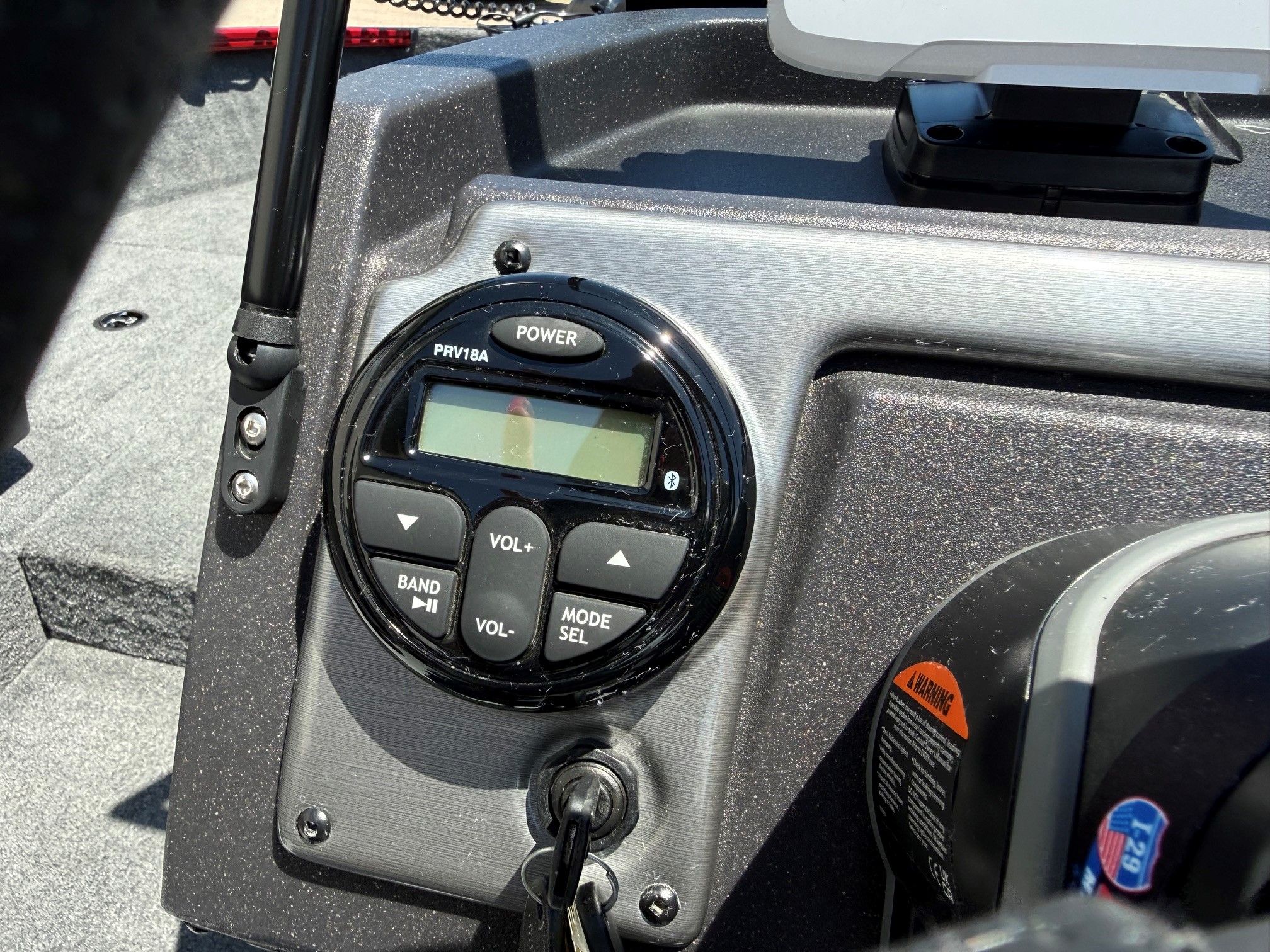 Control panel of Tracker Pro Guide V175 2024 boat.