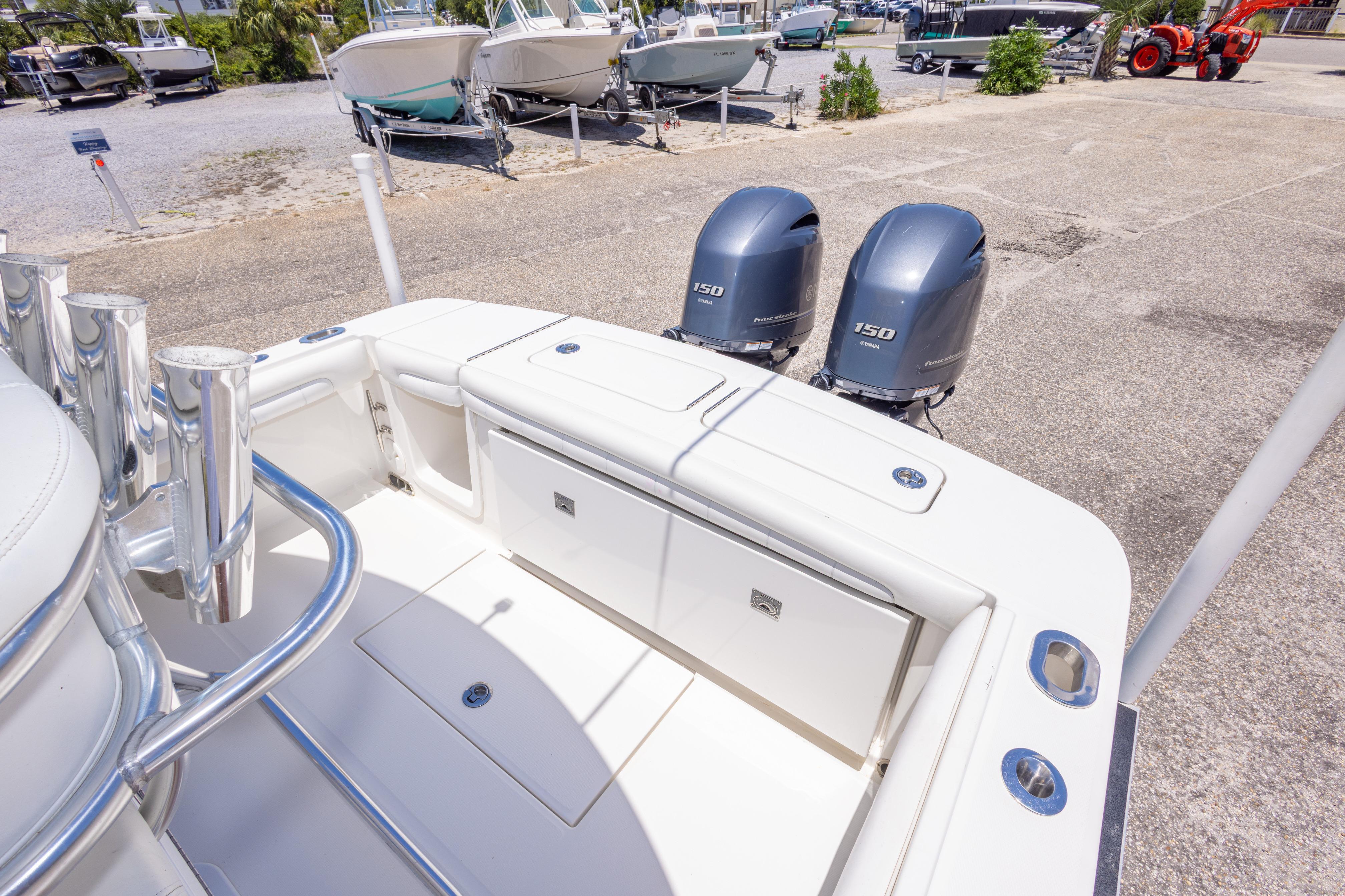 2019 Regulator 23 Center Console boat with twin 150 horsepower engines.