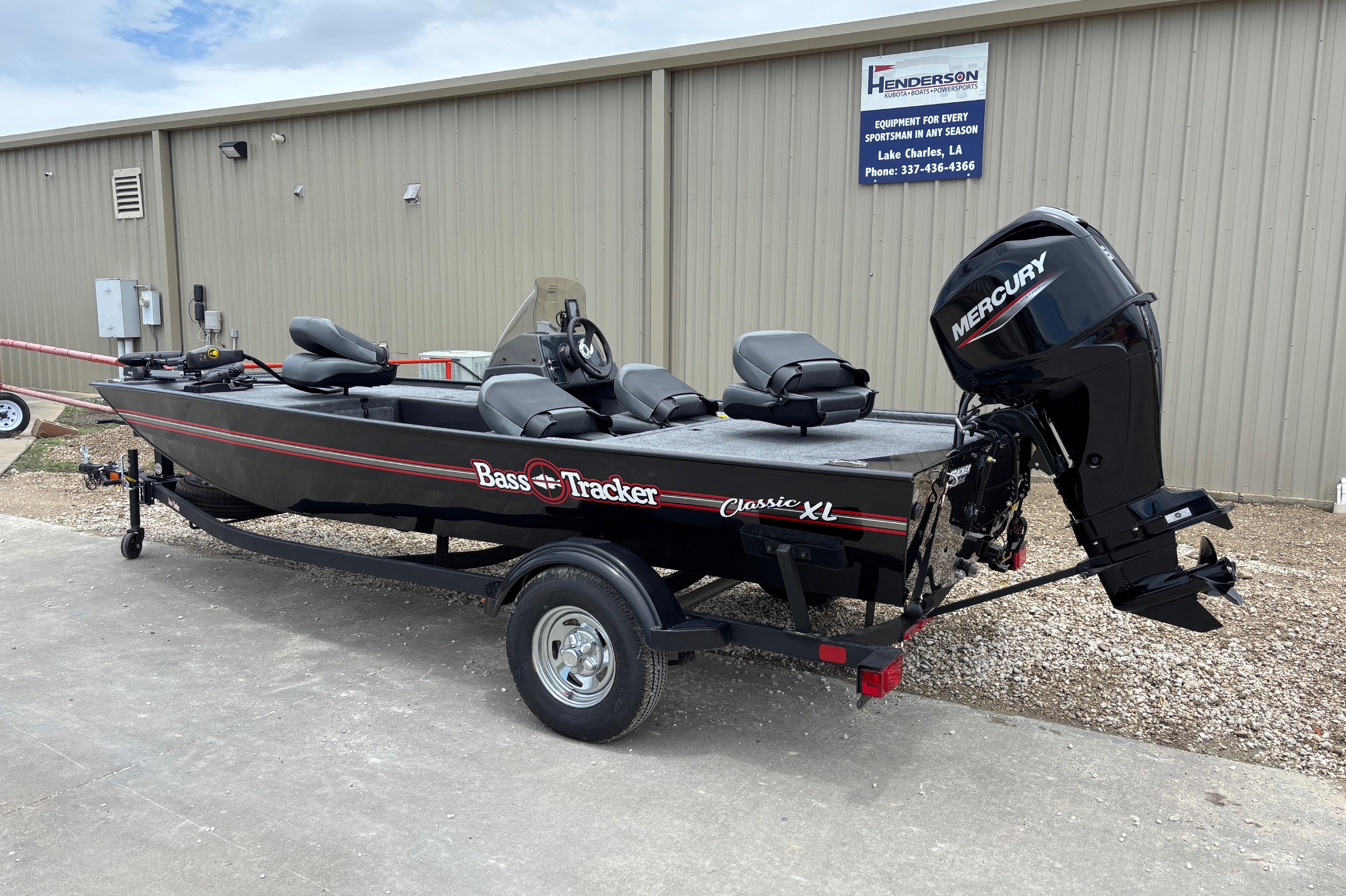 2026 Tracker Bass Tracker Classic XL boat with Mercury engine on trailer.