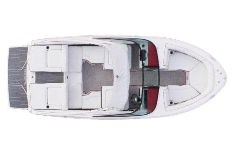 Manufacturer Provided Image: Top view of 2026 Regal LS2 boat with spacious seating and sleek design.