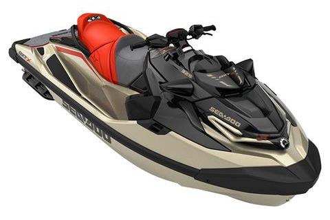 2025 Sea-Doo RXT-X 325 jet ski with sleek black and red design.