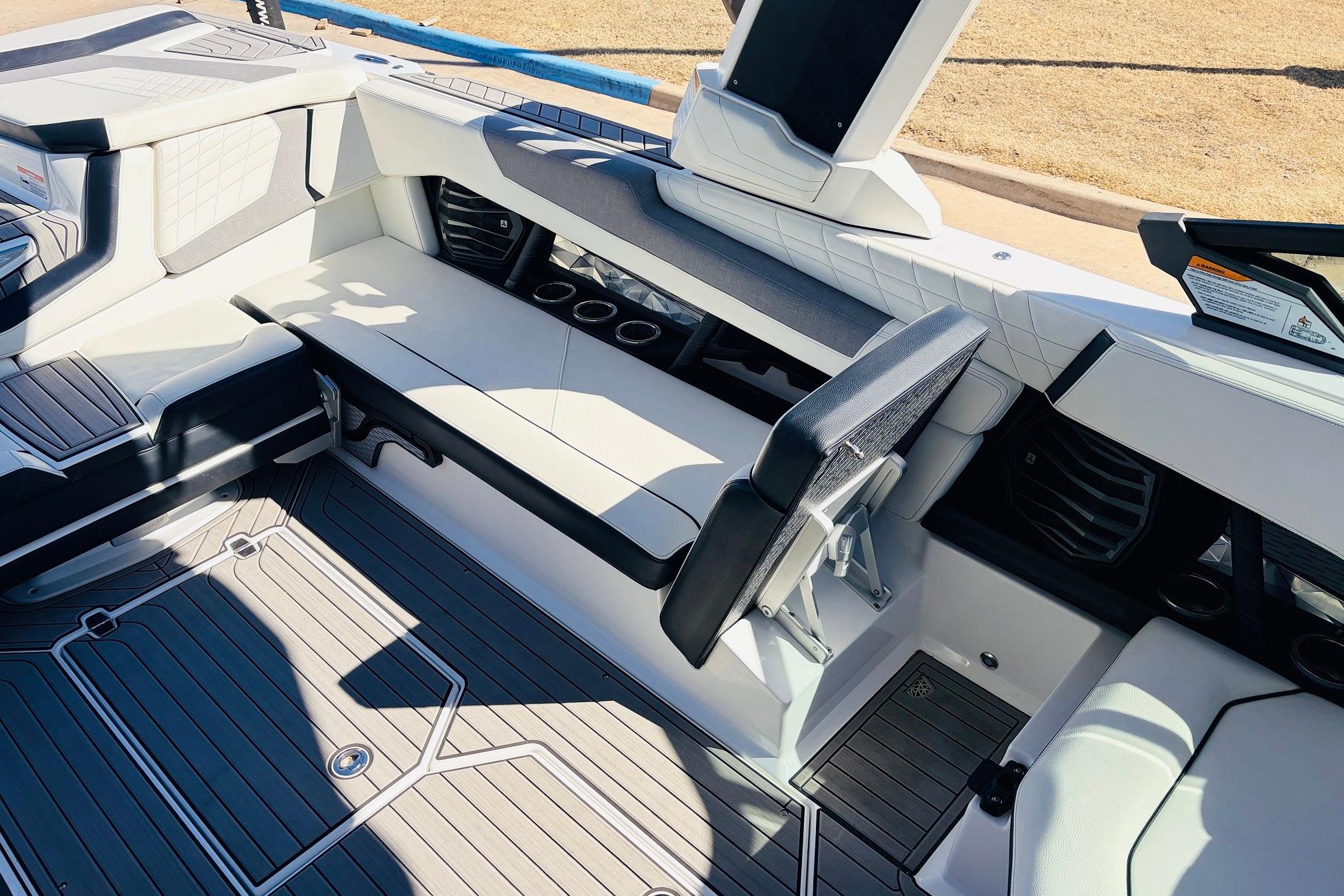 2023 Nautique Super Air Nautique G25 interior with sleek seating and modern design.