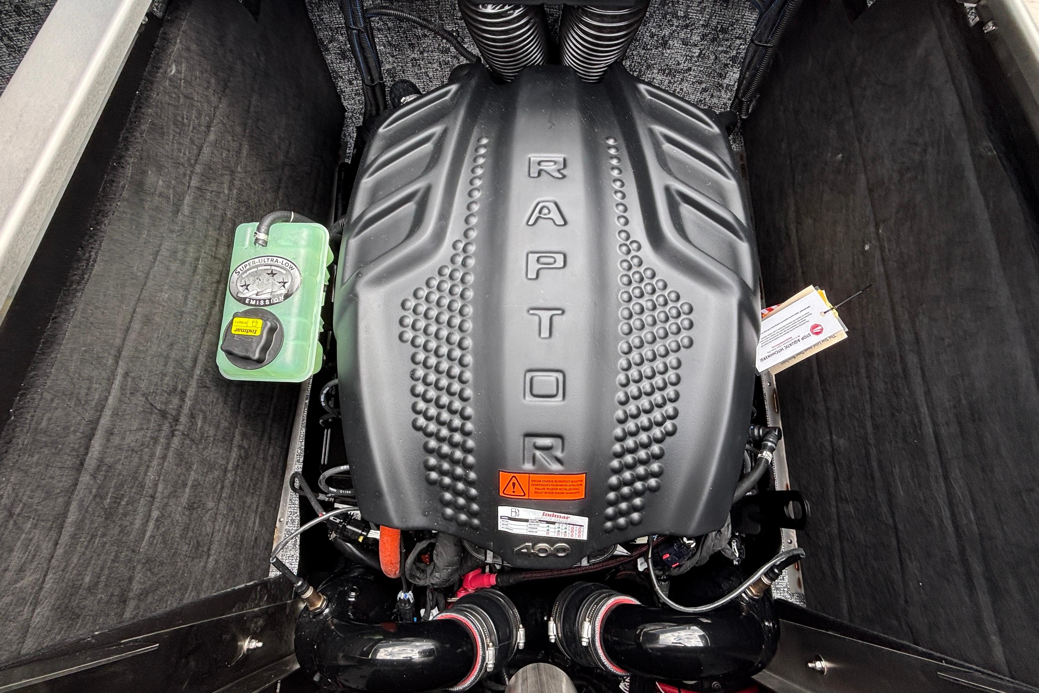 Engine compartment of 2026 MB B52 23 Classic with Raptor engine cover.