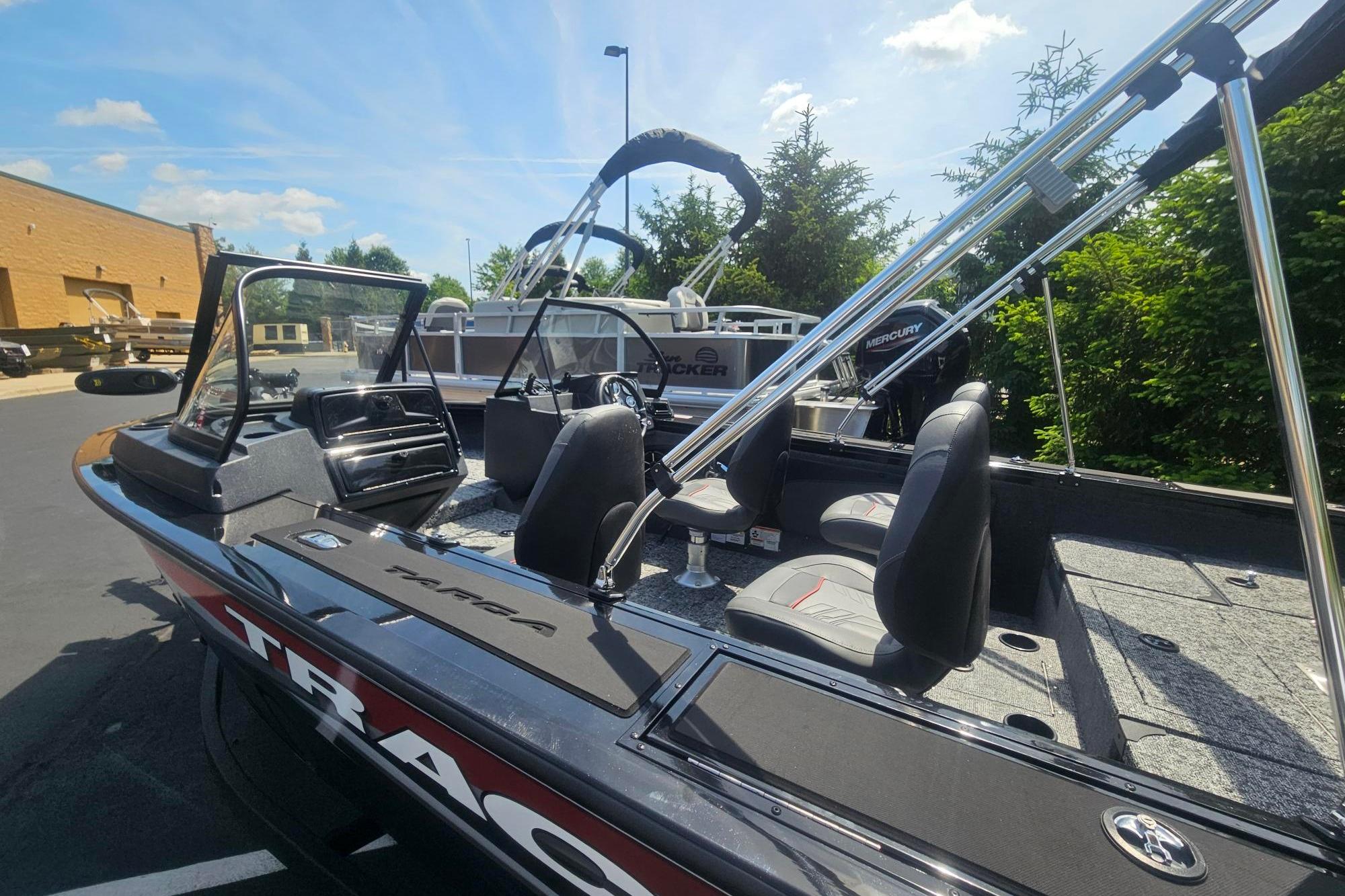 2026 Tracker Targa V-19 Combo boat with sleek design and comfortable seating.
