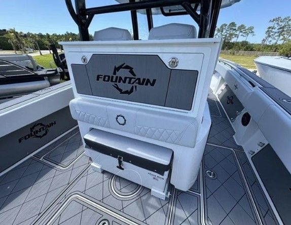 2023 Fountain 38 Tournament Edition boat interior view.