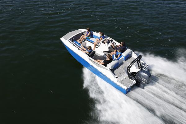 2025 Starcraft SV 16 OB boat cruising on water with passengers.