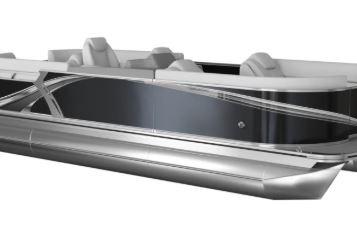 2026 Tahoe Pontoon LTZ boat with sleek design and modern seating.