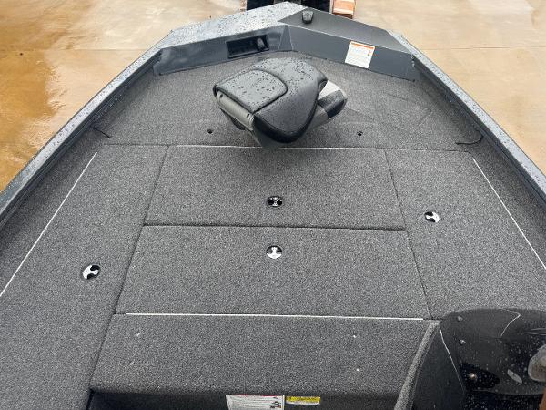 2025 Crestliner XF 179 boat deck with seating, featuring a sleek, modern design.