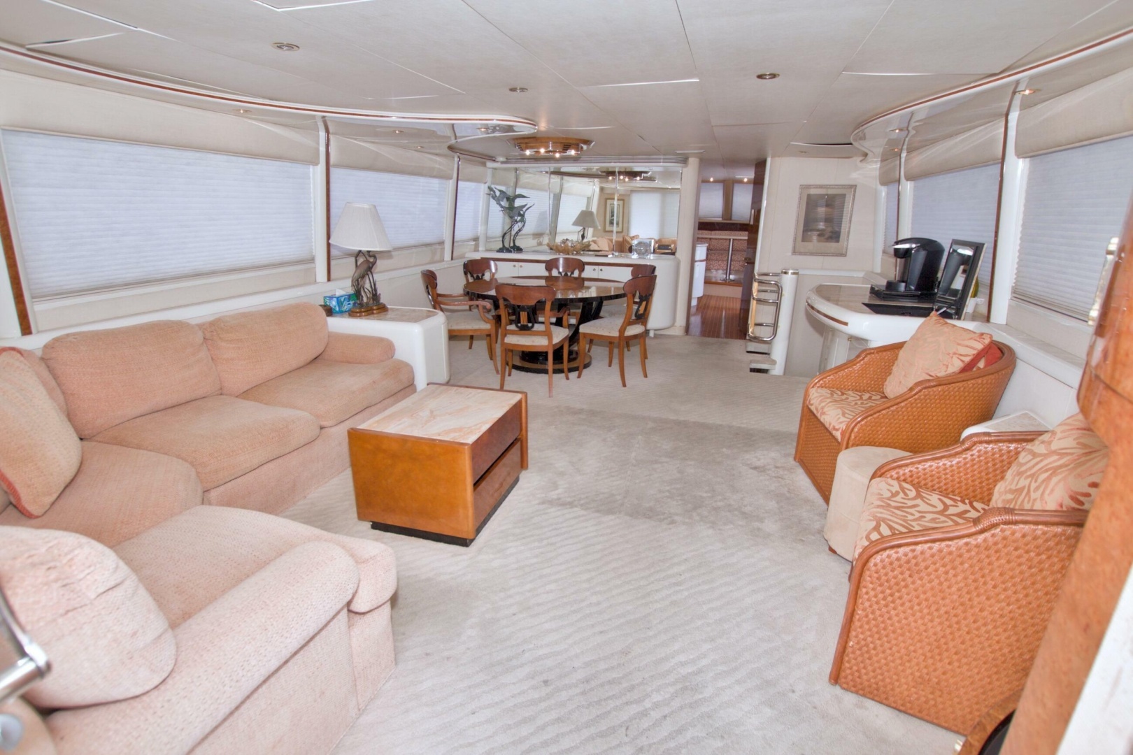 1998 Lazzara Yachts 76 Skylounge Grand Salon - Image 10