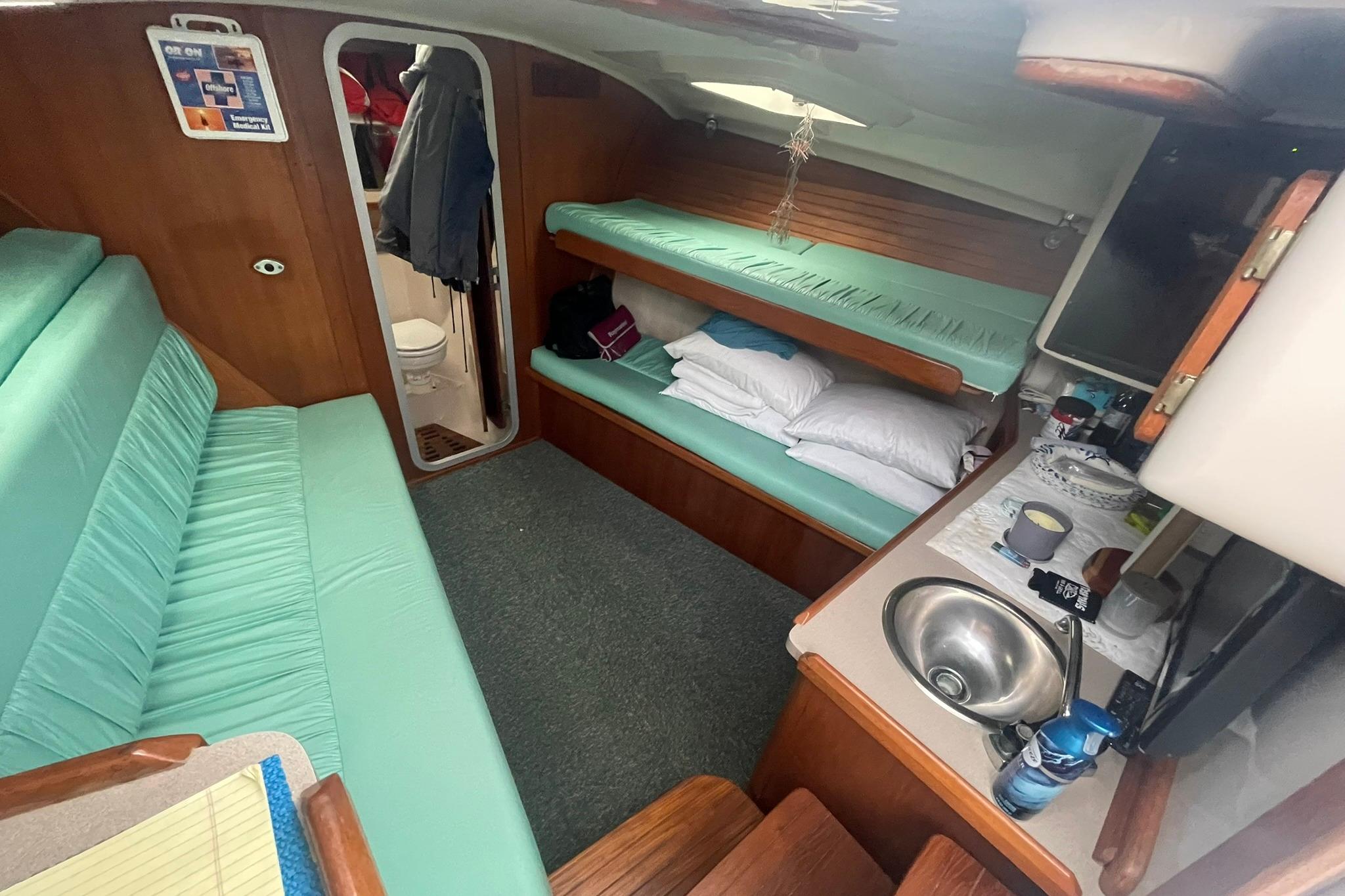 CABIN VIEW LOOKING FORWARD TO STBD.