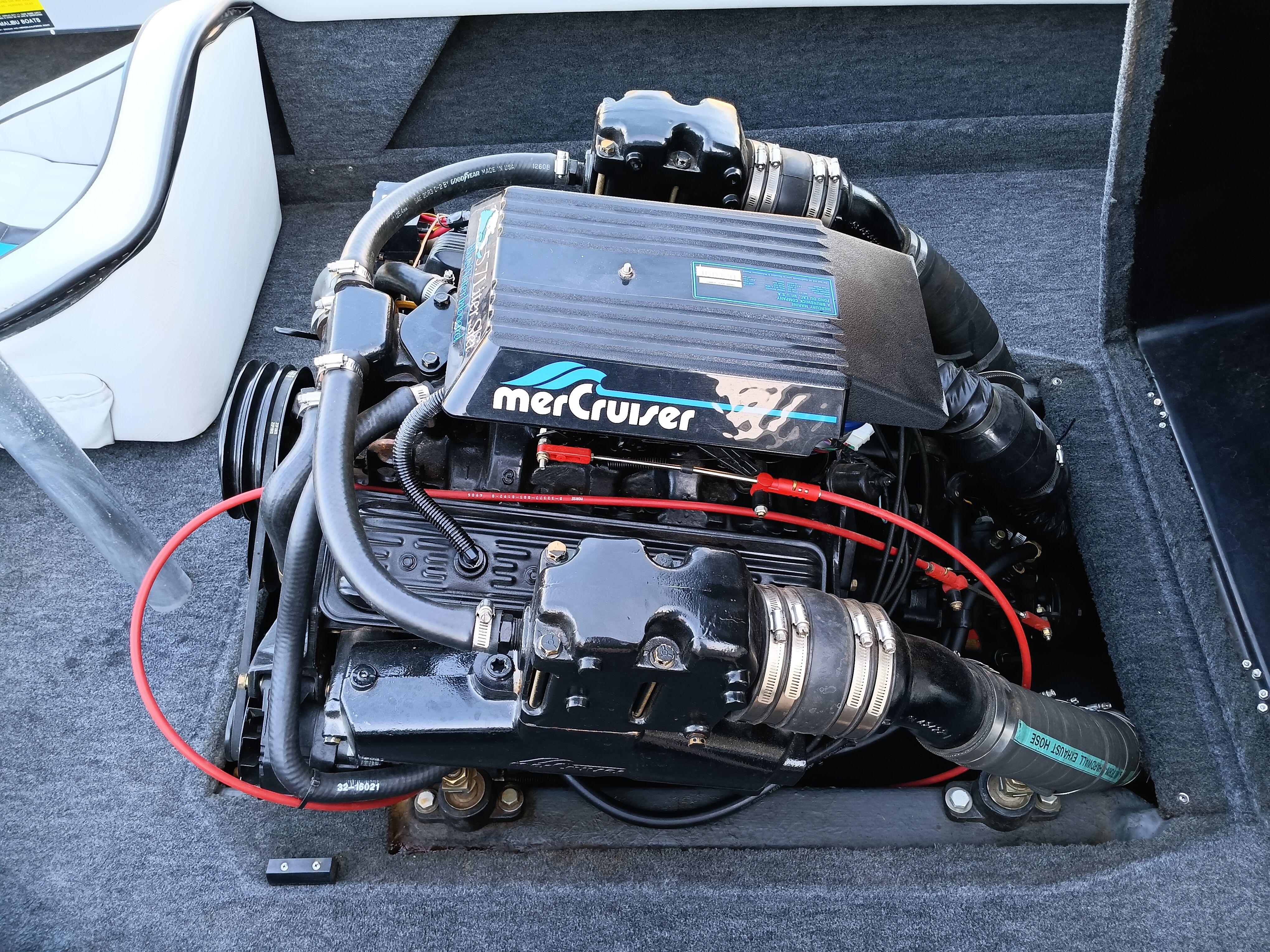 1991 Malibu Skier engine with MerCruiser drive.
