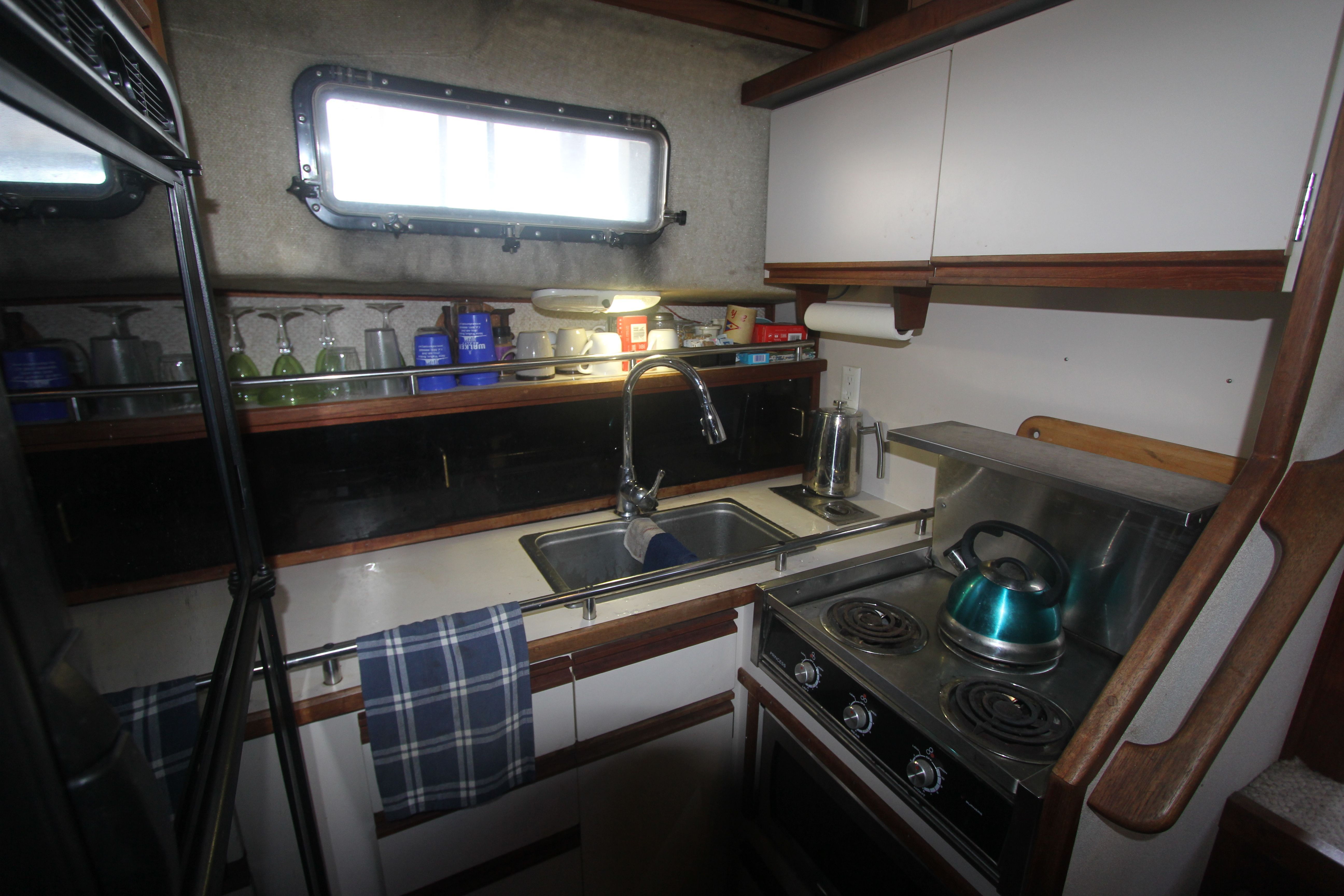 Galley of the 1988 Carver 3607 Aft Cabin Motor Yacht