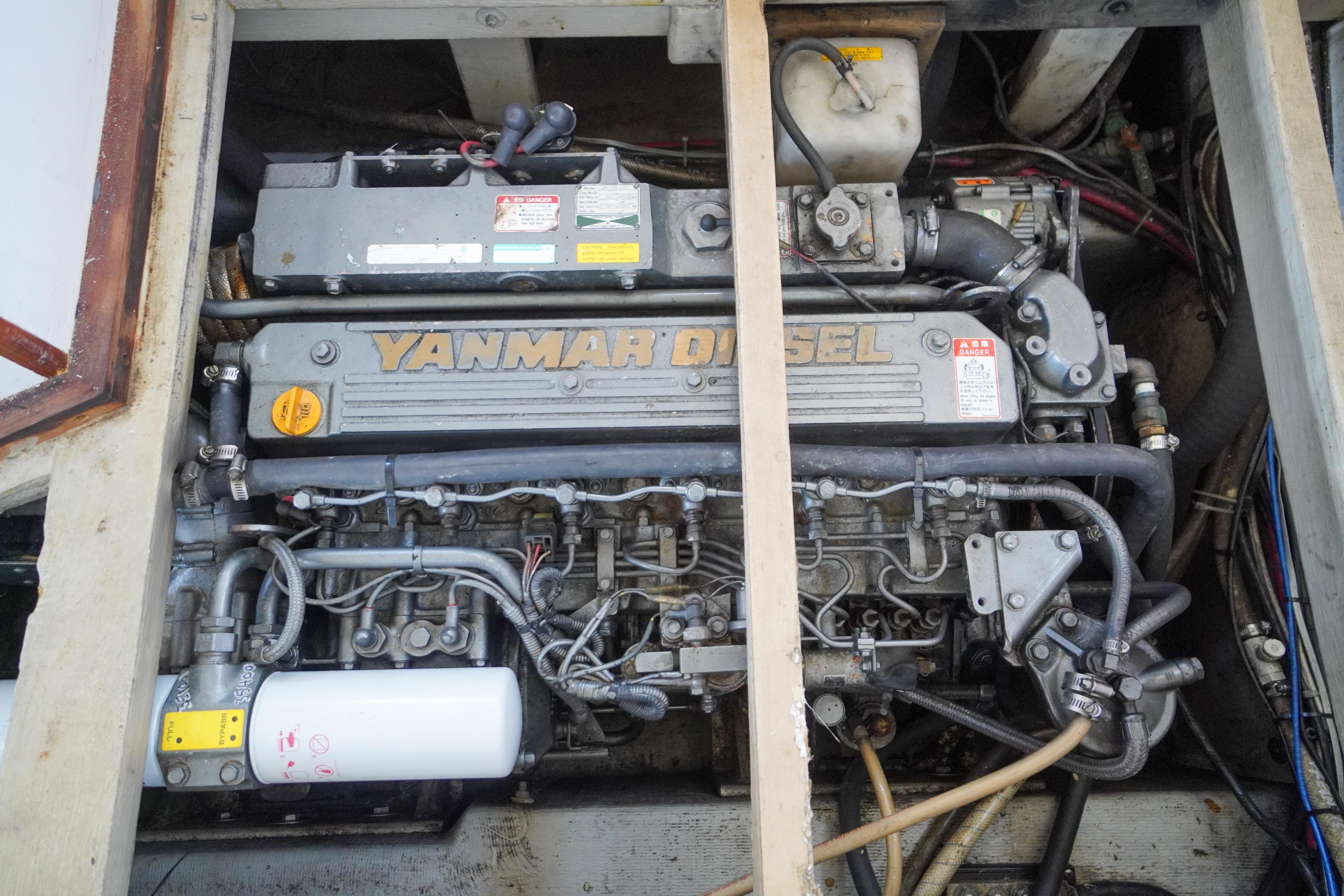 Yanmar diesel engine in a 2001 Redfern Mitchell Cove 32 boat.
