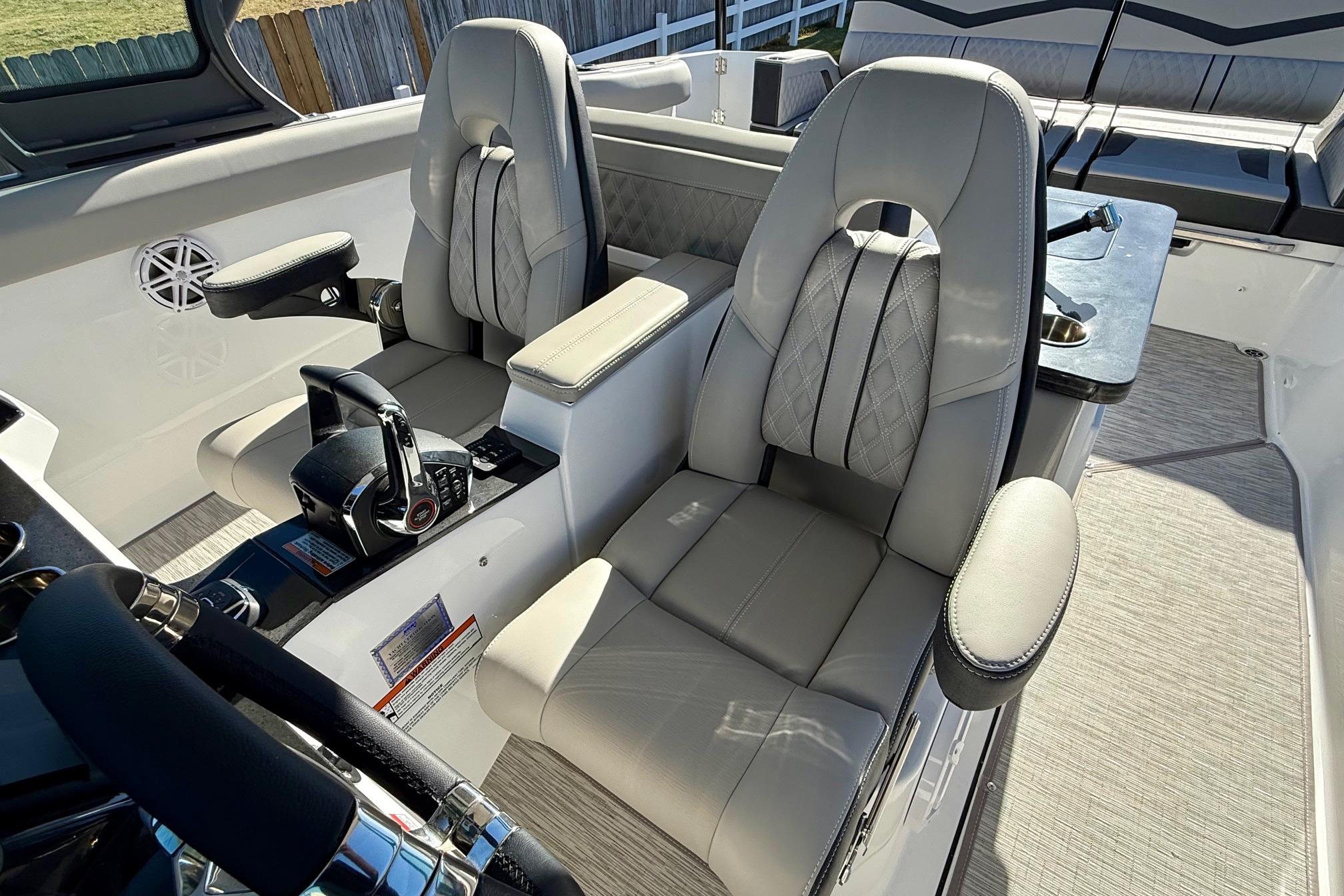 Interior of 2026 Monterey Elite 30 OB with luxurious seating.