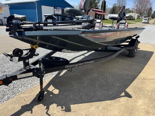 2023 Ranger RT178 fishing boat on trailer, parked outdoors.