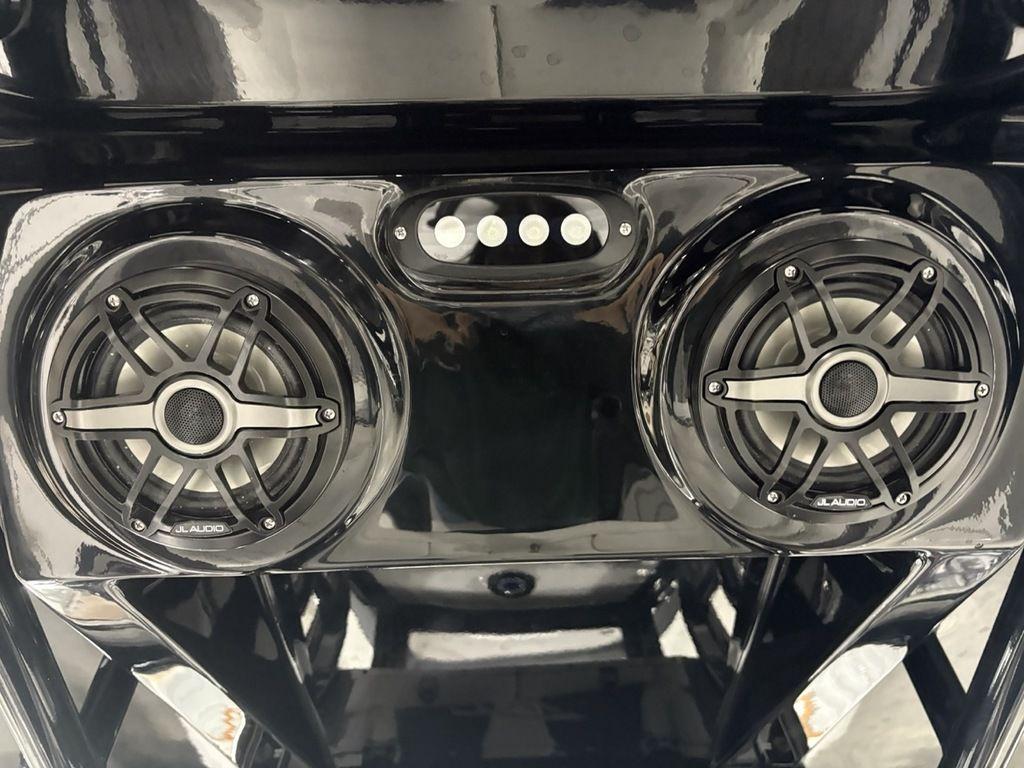 Speakers on a 2026 Tidewater 2700 CB boat, featuring JL Audio components.