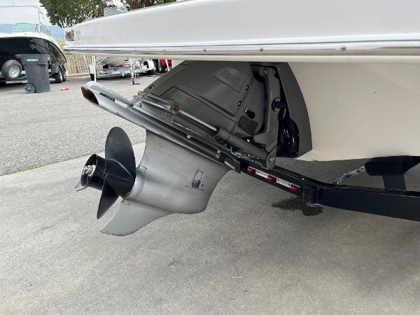 2013 Regal 1900 boat stern drive and propeller on trailer.