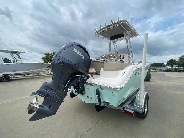 2024 Key West 203 FS boat with Yamaha outboard motor on trailer.