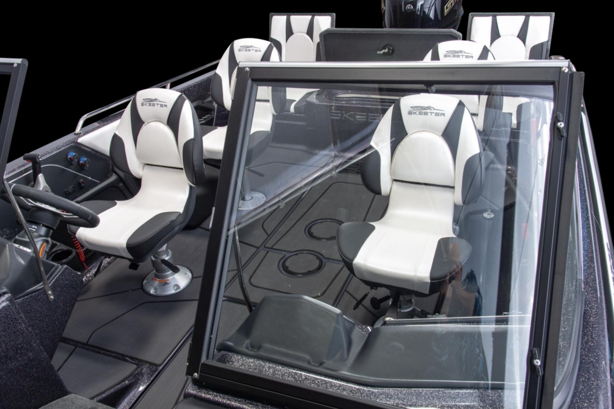 Manufacturer Provided Image: 2026 Skeeter Solera 205 boat interior with modern seating and sleek design.