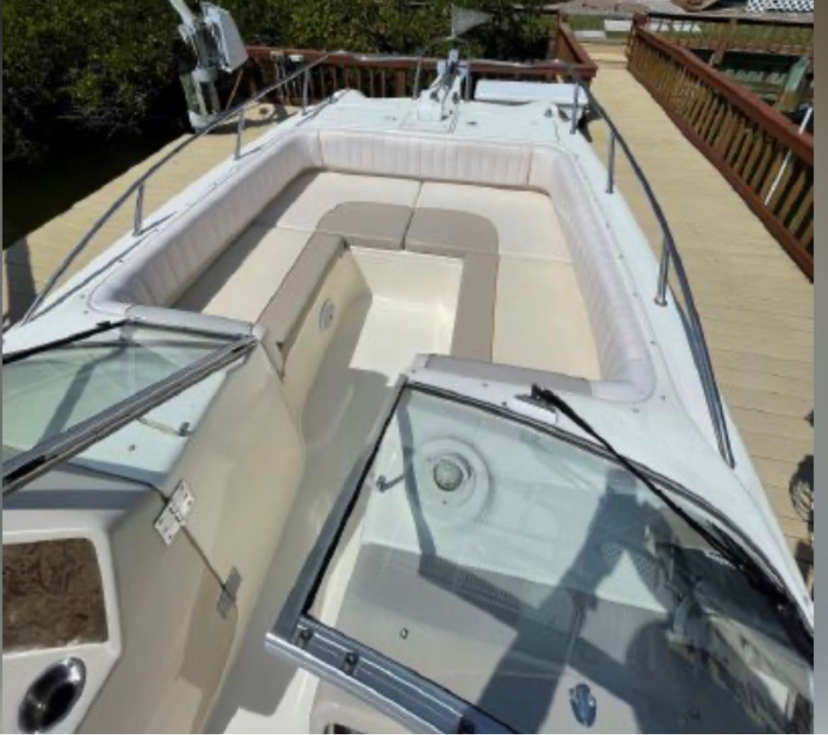 Interior view of a 2002 World Cat 246 DC boat.