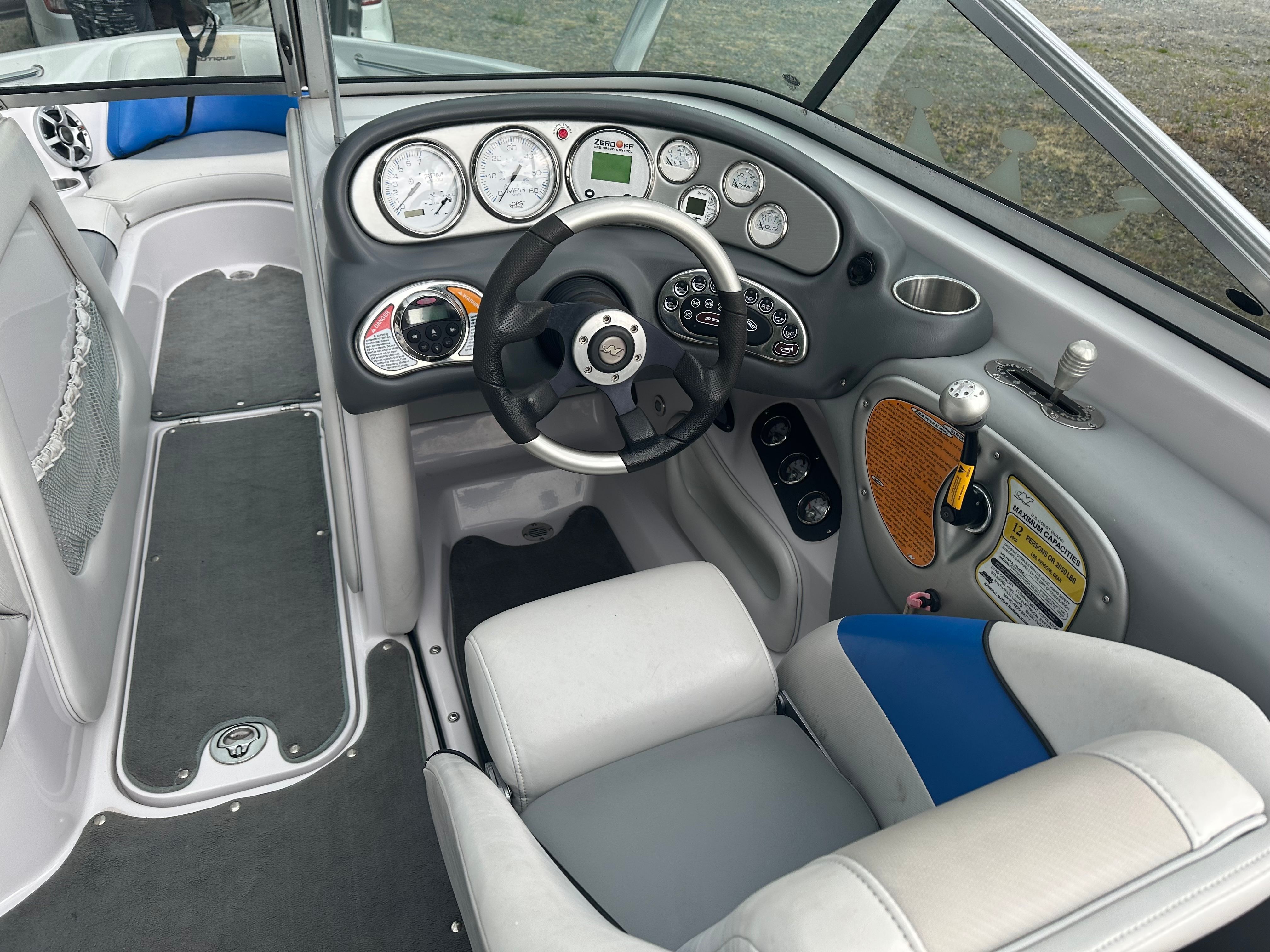 Interior of a 2008 Nautique Super Air Nautique 220 boat.