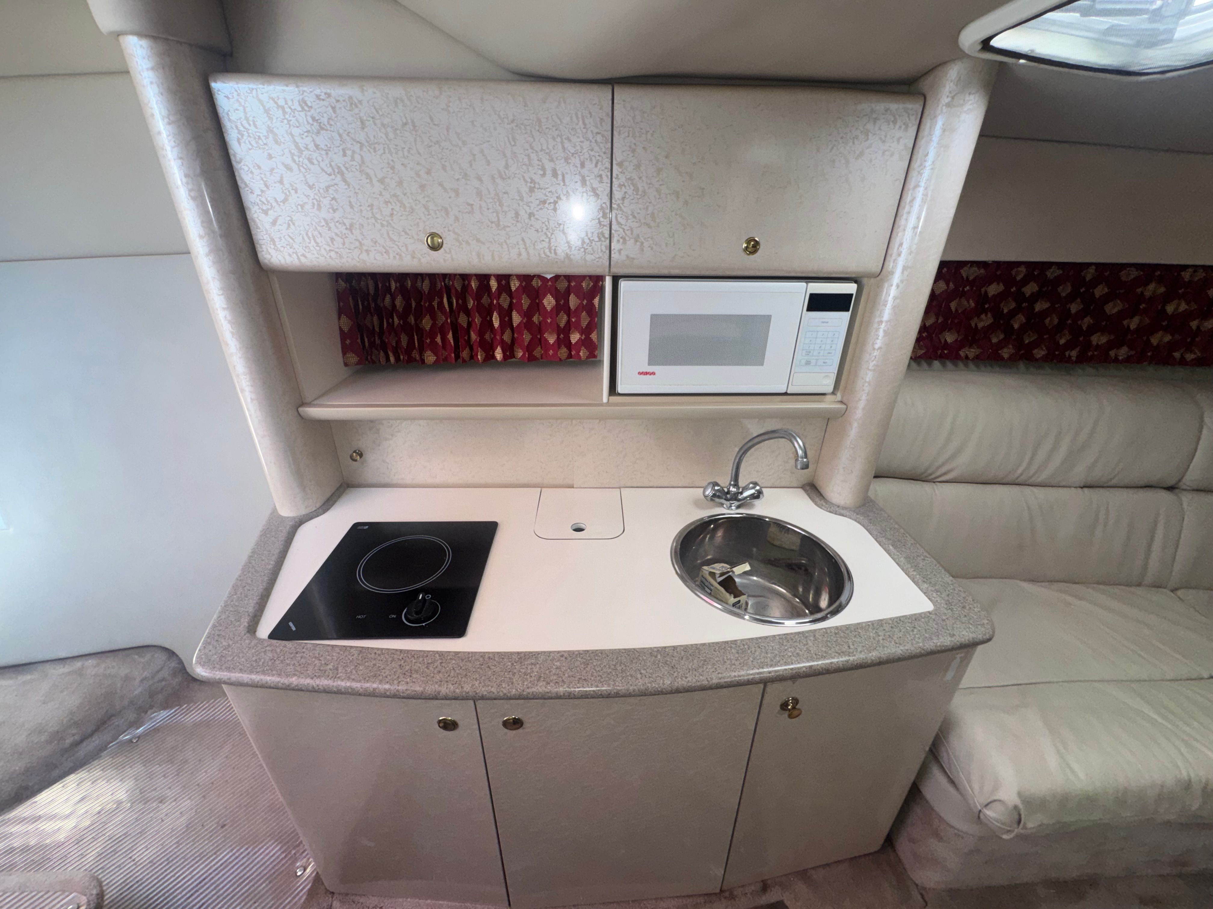 Interior of 2001 Formula 37 SUPER SPORT yacht kitchen.