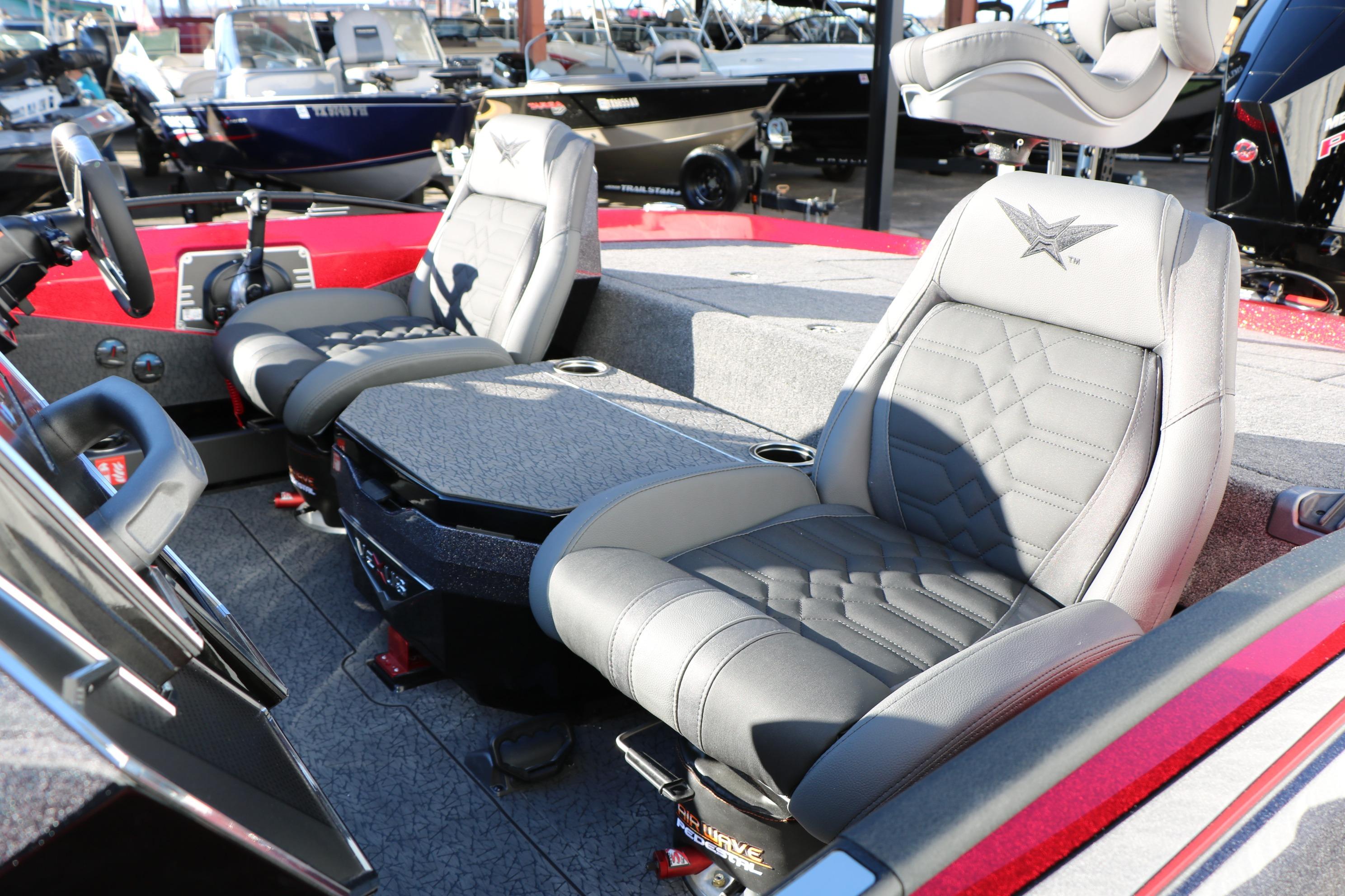 2026 Vexus VXs21 boat interior with luxurious seating and modern design.